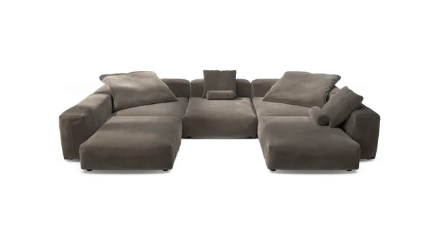 vetsak Sofa Set 06 divano angolare moka a U