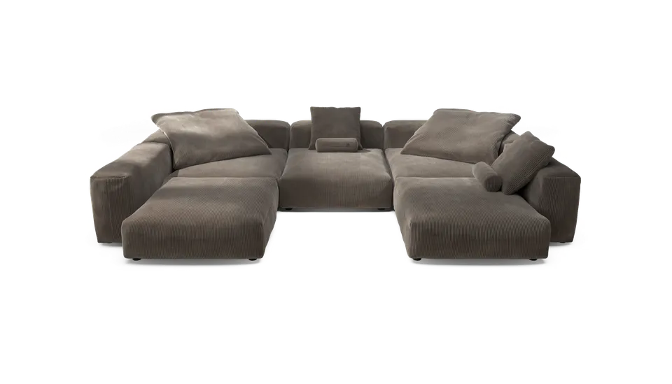 vetsak Sofa Set 06 divano angolare moka a U