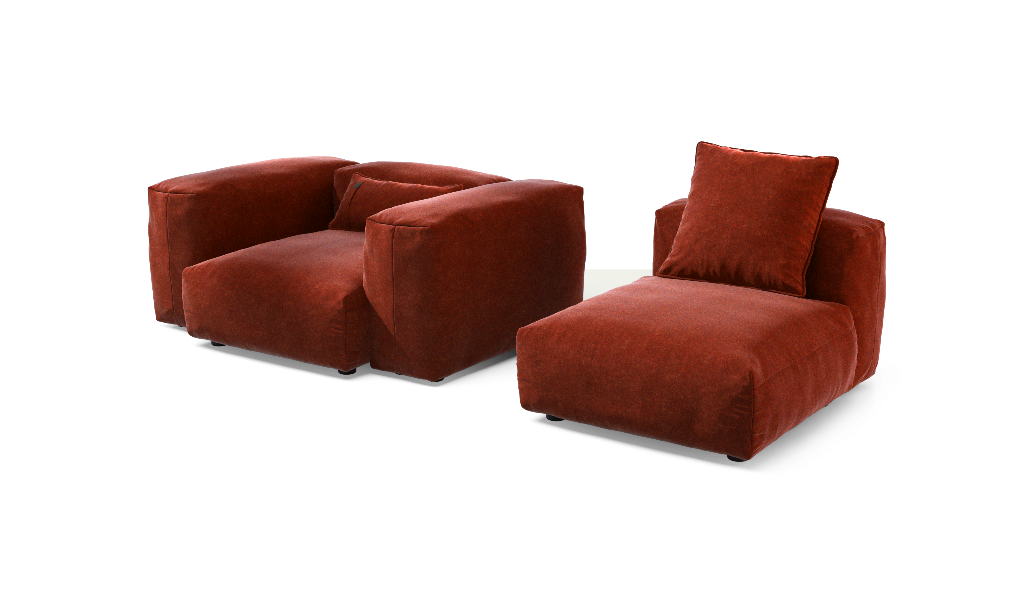 vetsak Sofa Set 02 Medium divano zafferano suave 6 moduli
