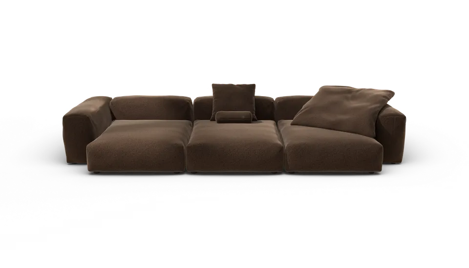 vetsak Sofa Set 05 divano angolare marrone 377x136 5 posti