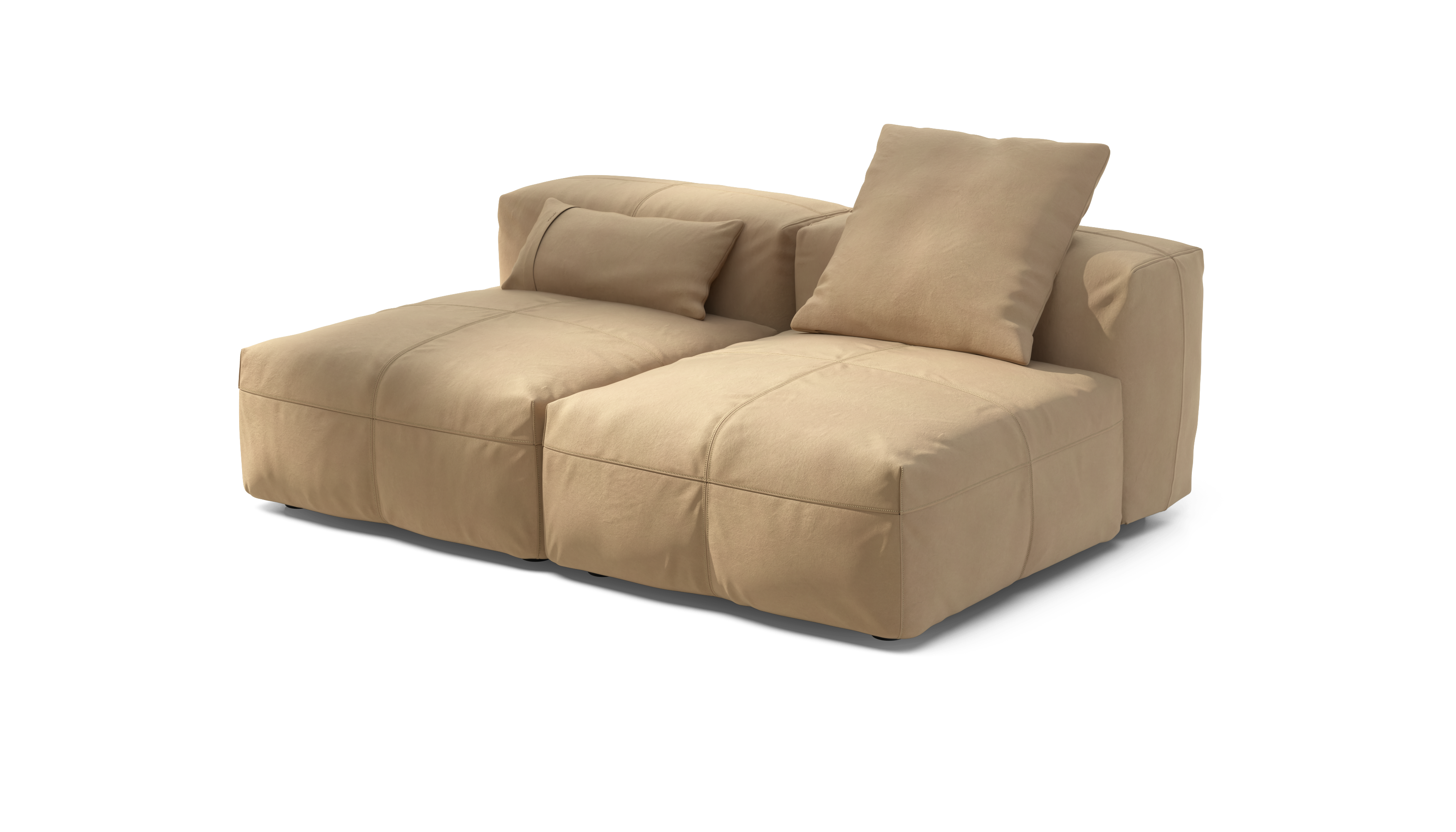 Vetsak Sofa Set 01 Medium divano beige pelle modulare