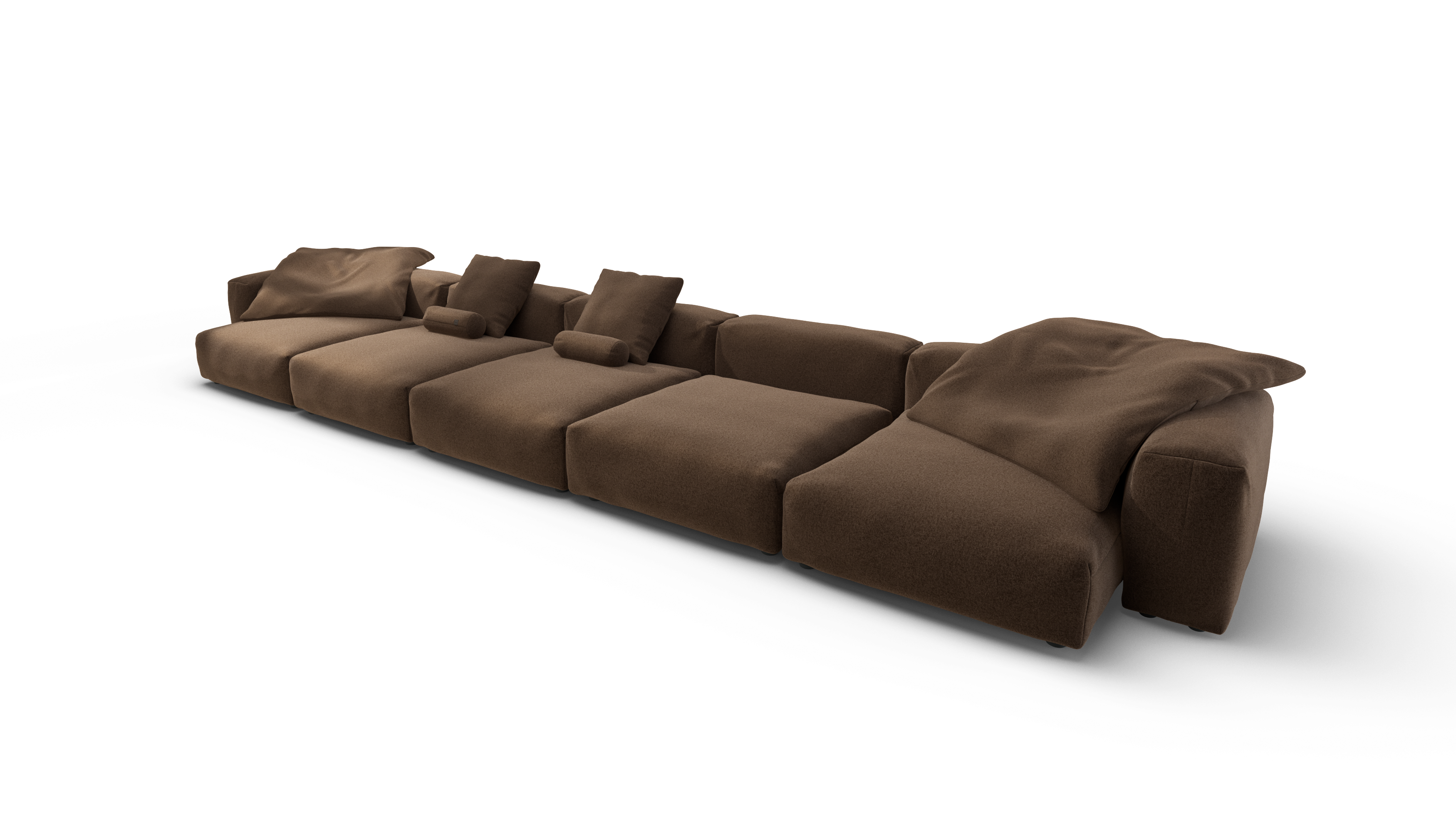 vetsak Sofa Set 06 divano angolare Umber 6,5 posti