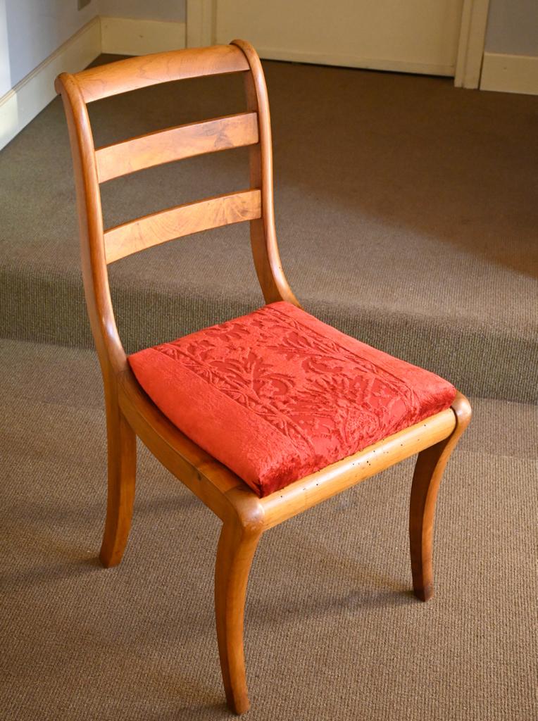 Ravasi Velour De Soie sedie '700 coppia velluto rosso