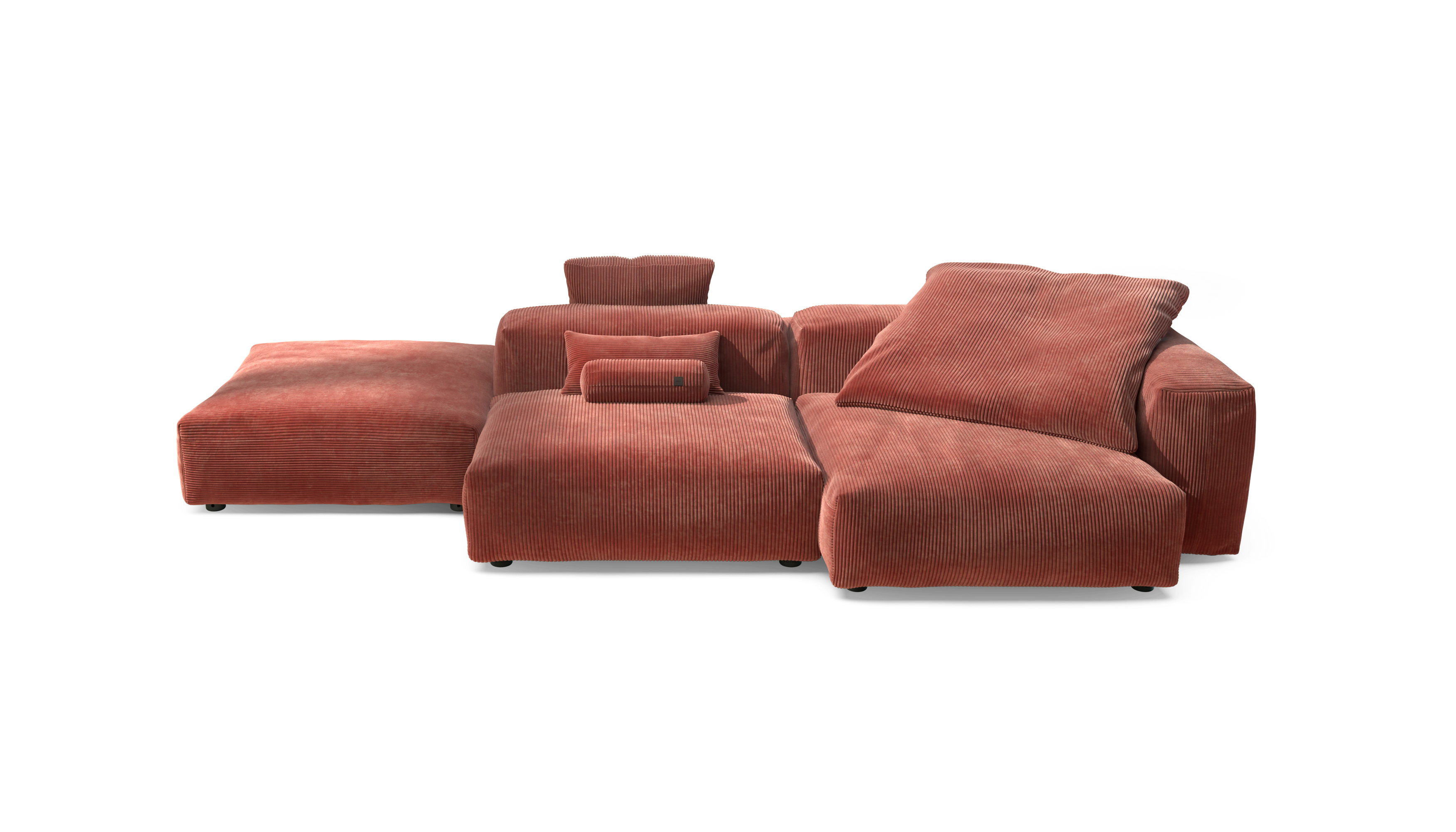 vetsak Sofa Set 09 The Island divano 6 posti mattone velluto