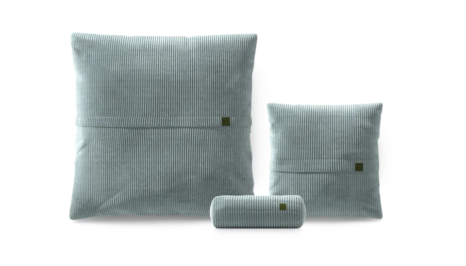 vetsak Pillow Set 2 set cuscini Cord Velour Mint