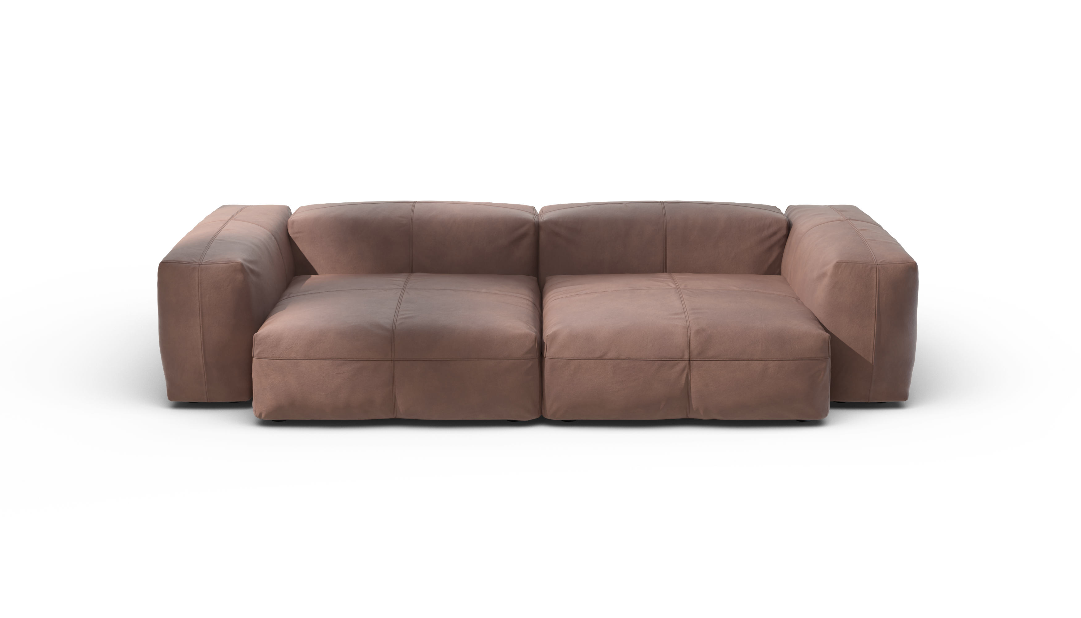 vetsak Sofa Set 02 Large divano modulare pelle stone 3,5 posti