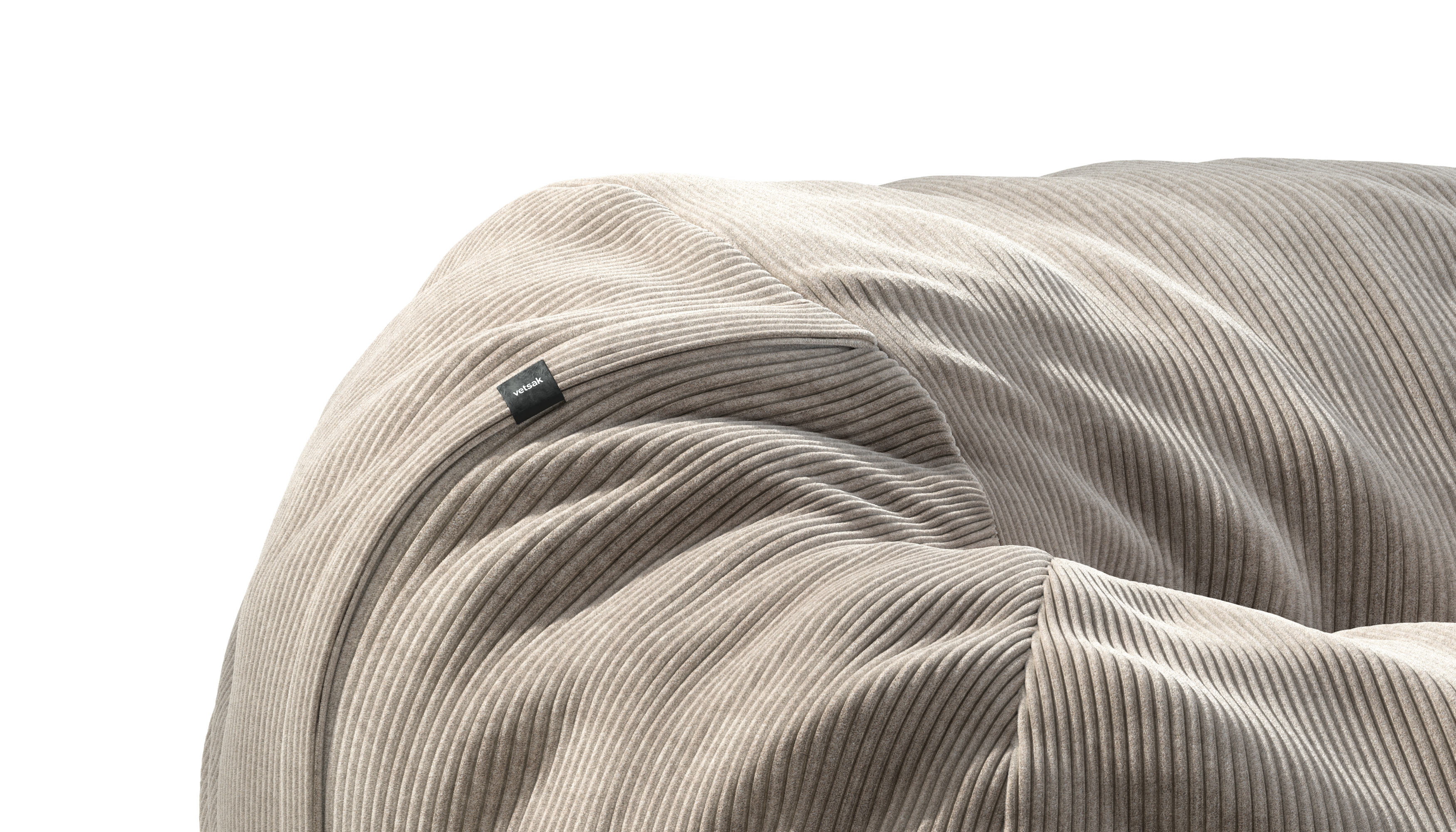 vetsak Cover Medium fodera pouf Platinum Cord Velour