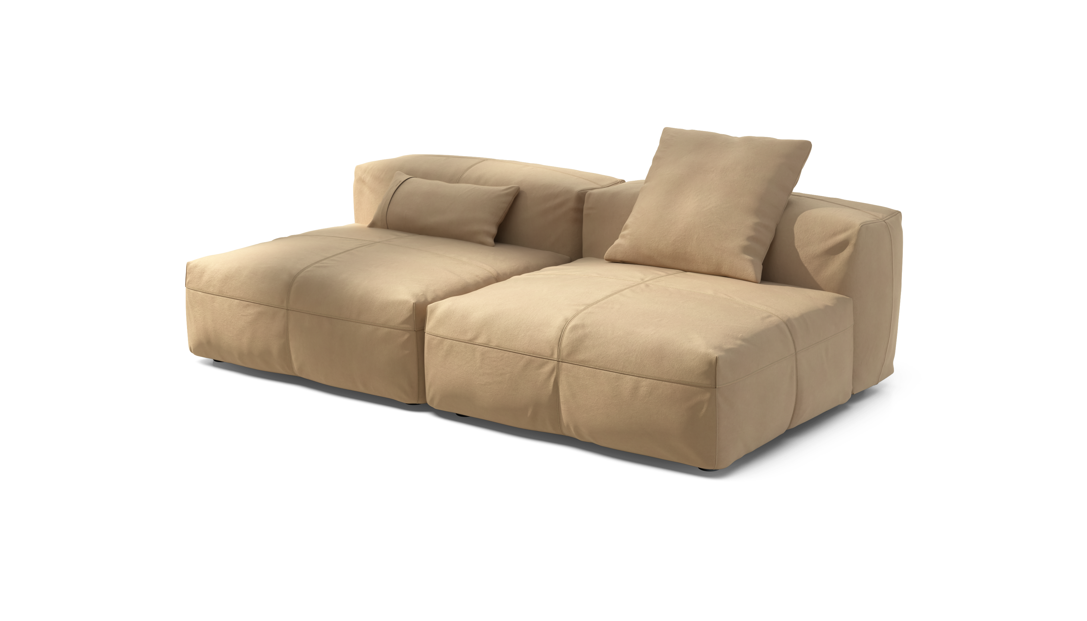 vetsak Sofa Set 01 Large divano pelle beige 3,5 posti