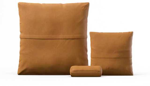vetsak Pillow Set 2 set cuscini pelle marrone 3 pezzi