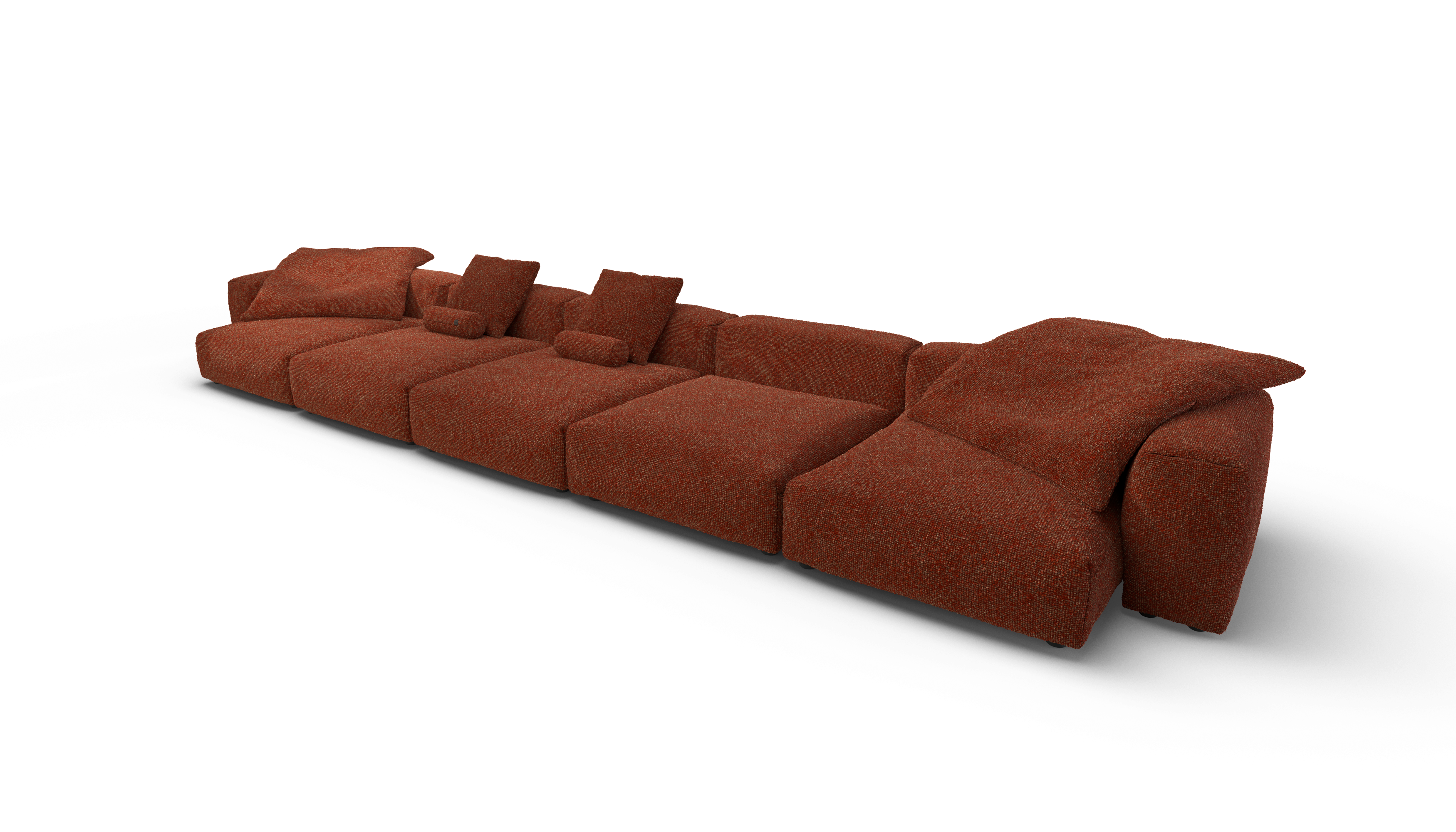 vetsak Sofa Set 06 divano angolare tessuto sienna