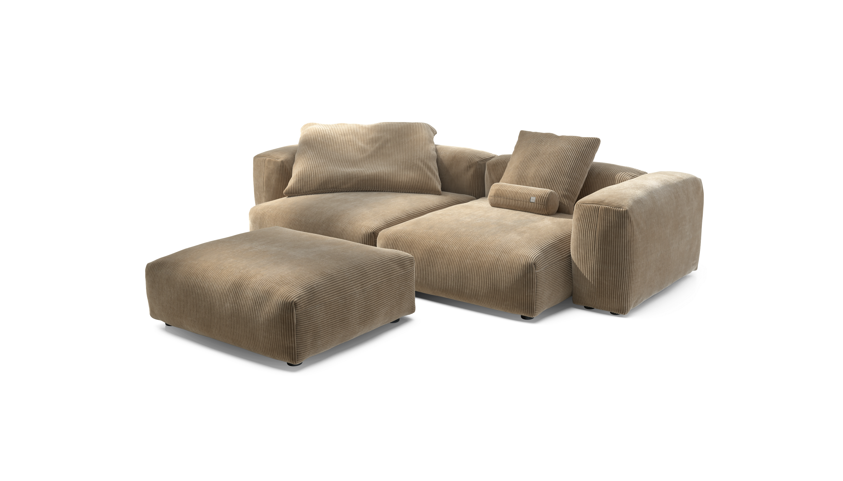 vetsak Sofa Set 03 divano angolare a L sabbia velluto
