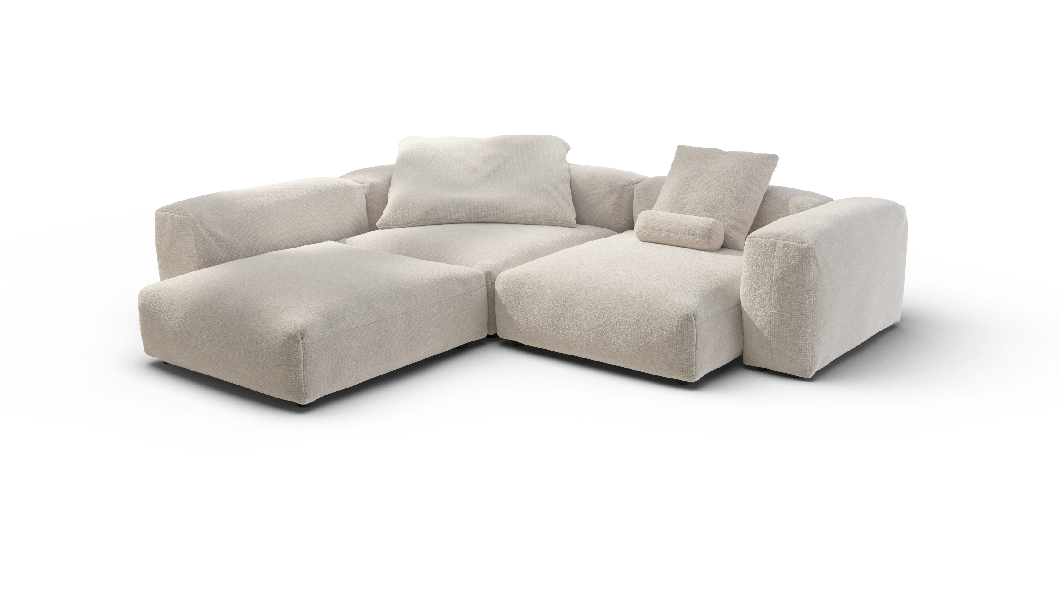 vetsak Sofa Set 05 divano componibile crema nub 377x136