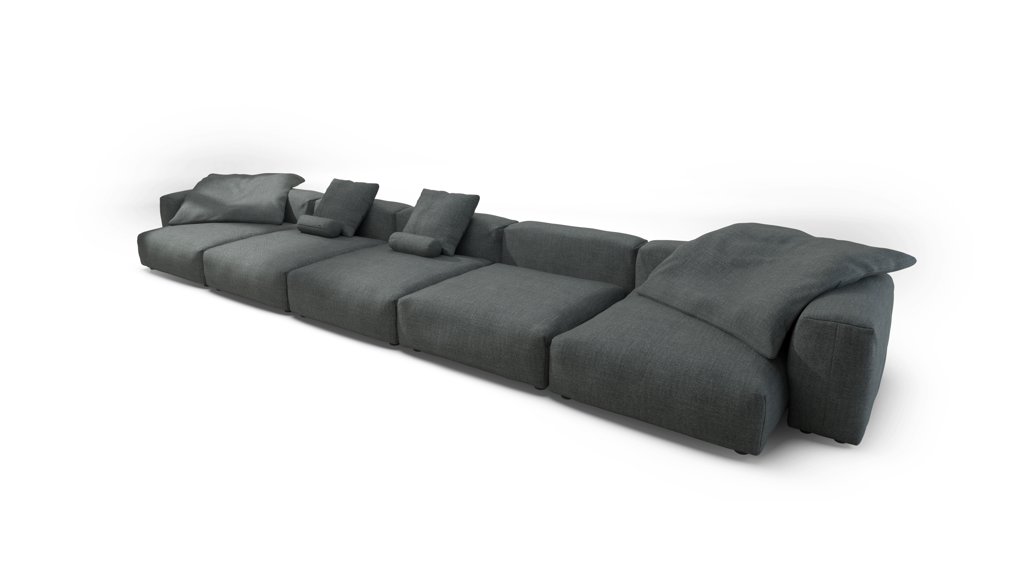vetsak Sofa Set 06 divano angolare 7 posti grigio Pique
