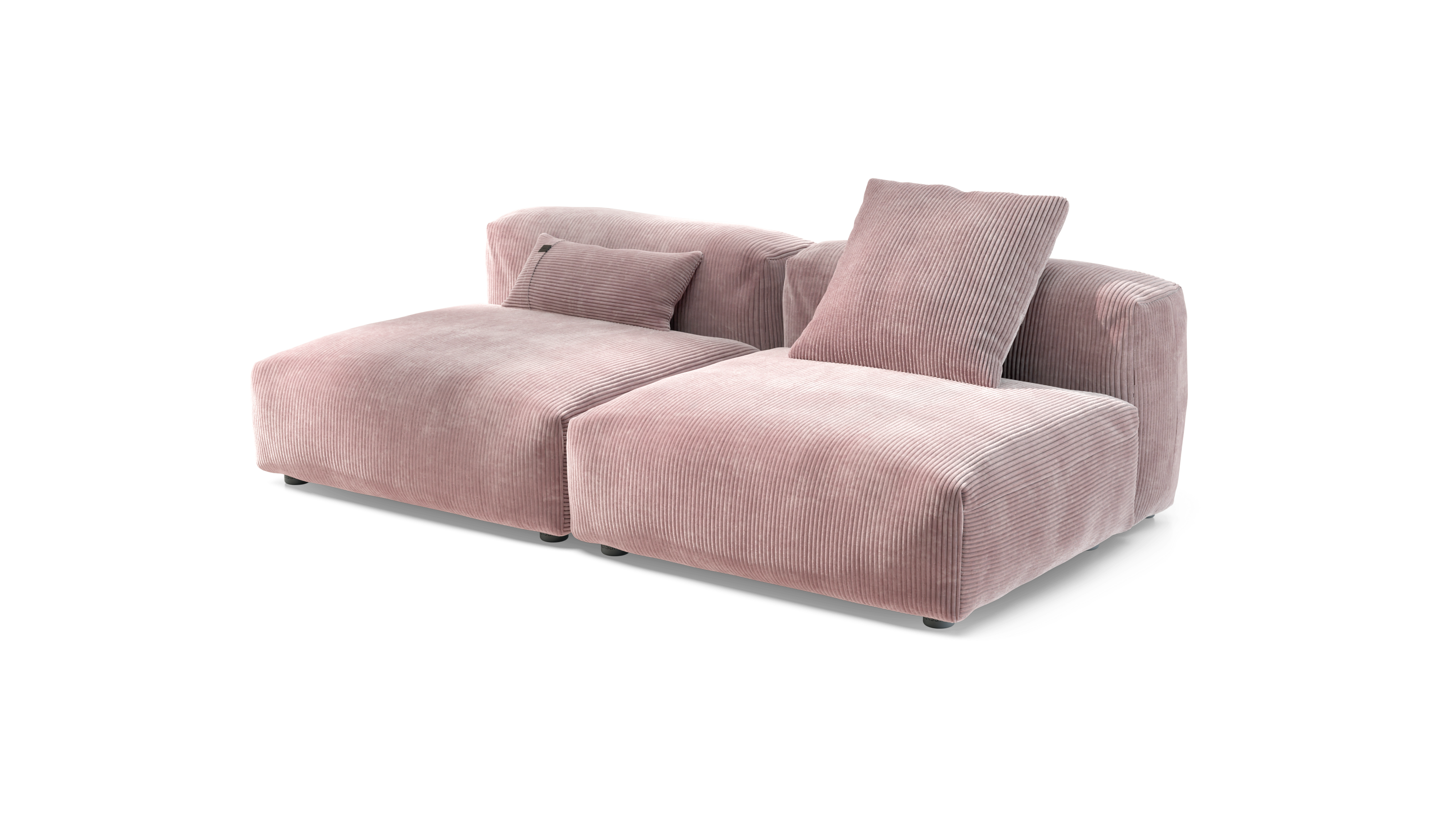 vetsak Set 01 Large Cord Velour divano rosa 4 posti