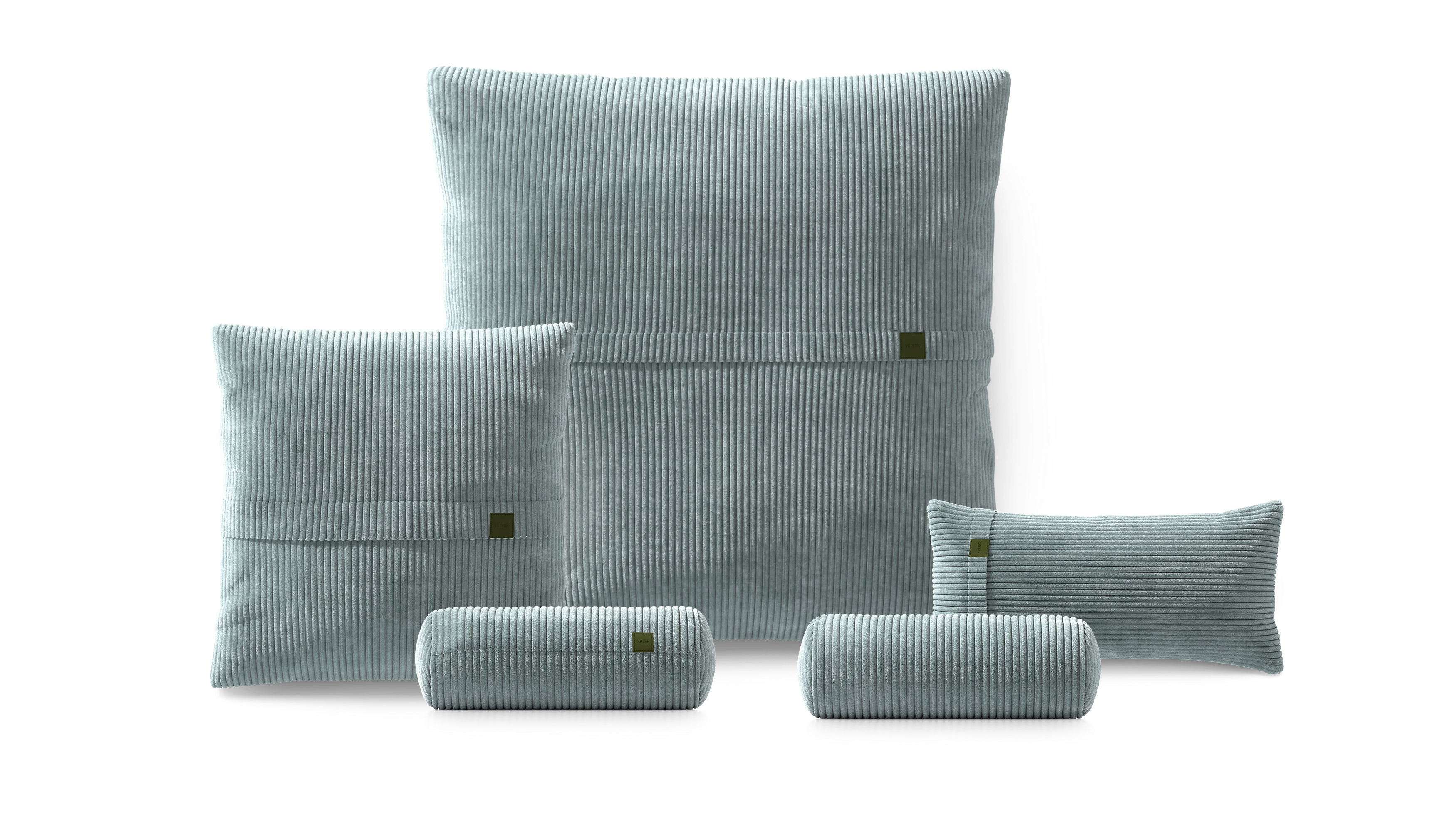 vetsak Pillow Set 4 set cuscini cord velour menta
