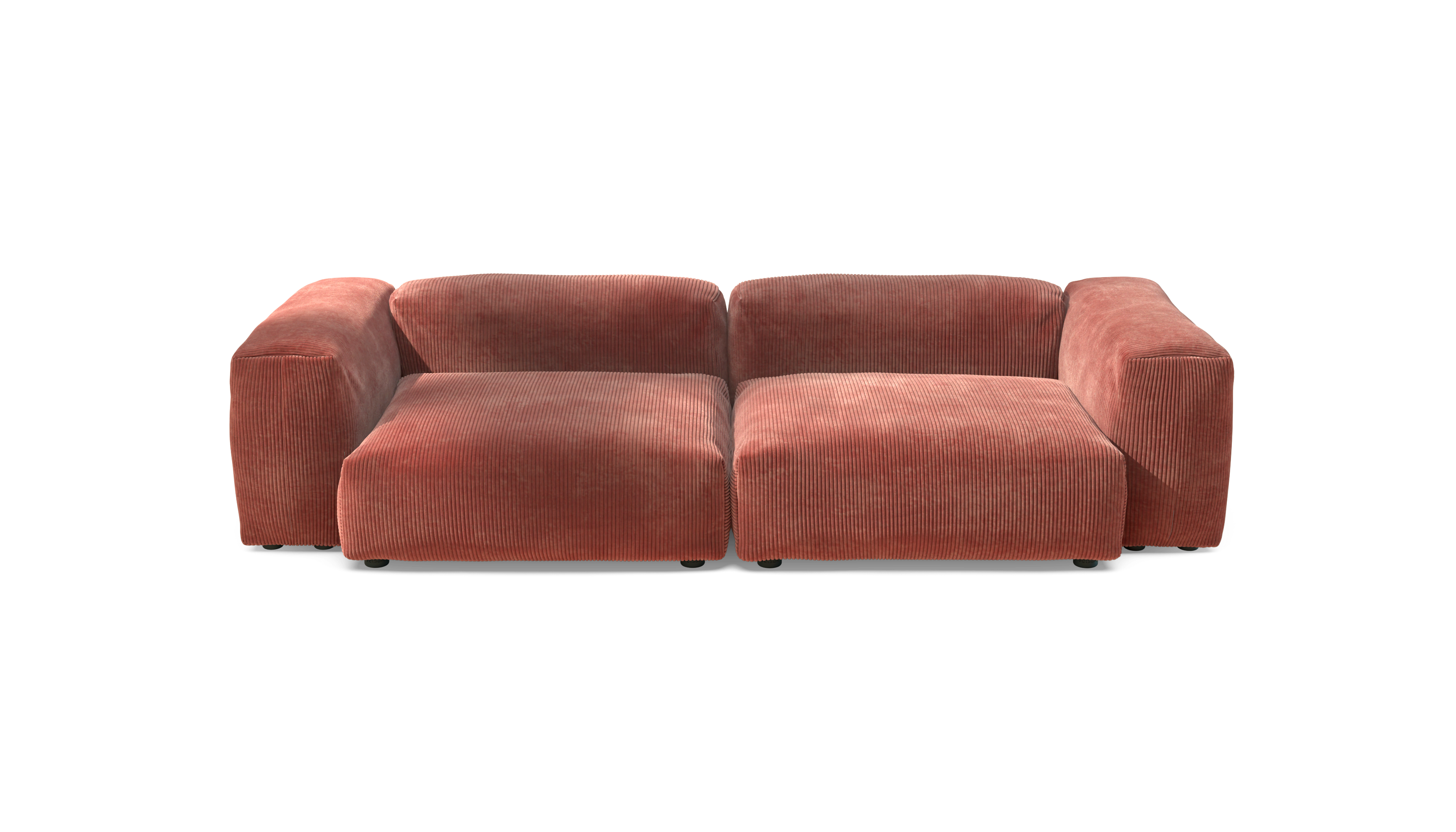 vetsak Sofa Set 02 Large divano Cord Velour Brick 272x115 grande