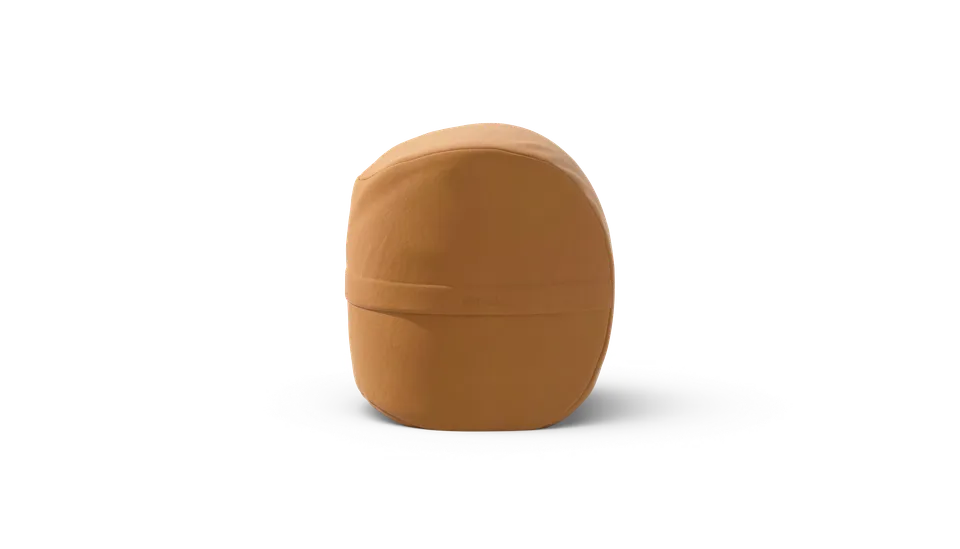 vetsak Footsak Leather pouf in pelle marrone