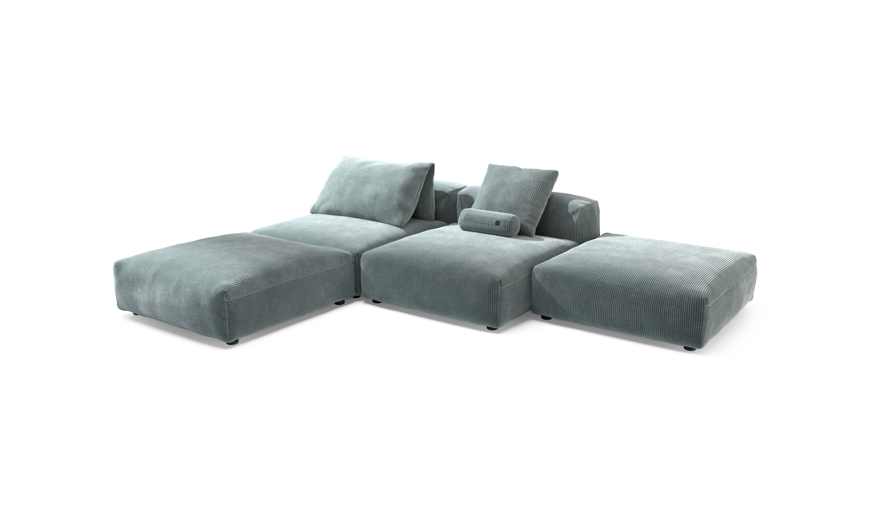 vetsak Sofa Set 08 Daybed divano modulare Cord Mint 6 posti