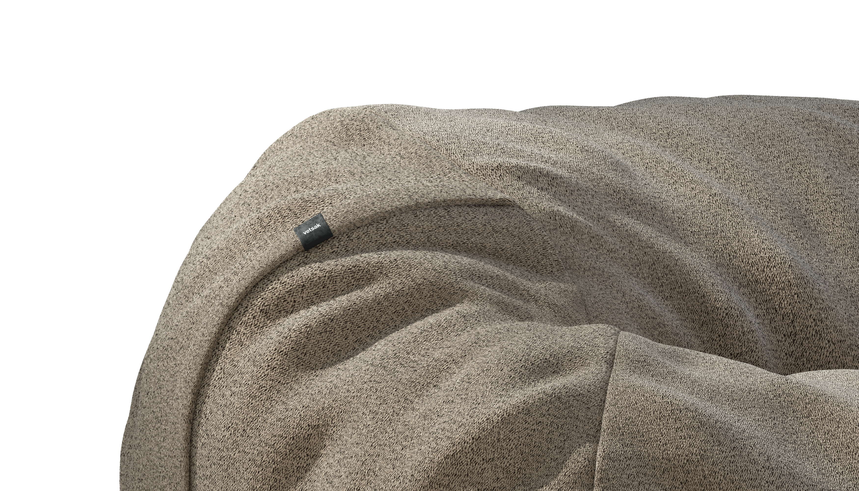 vetsak Medium pouf Loop Loop taupe sfoderabile