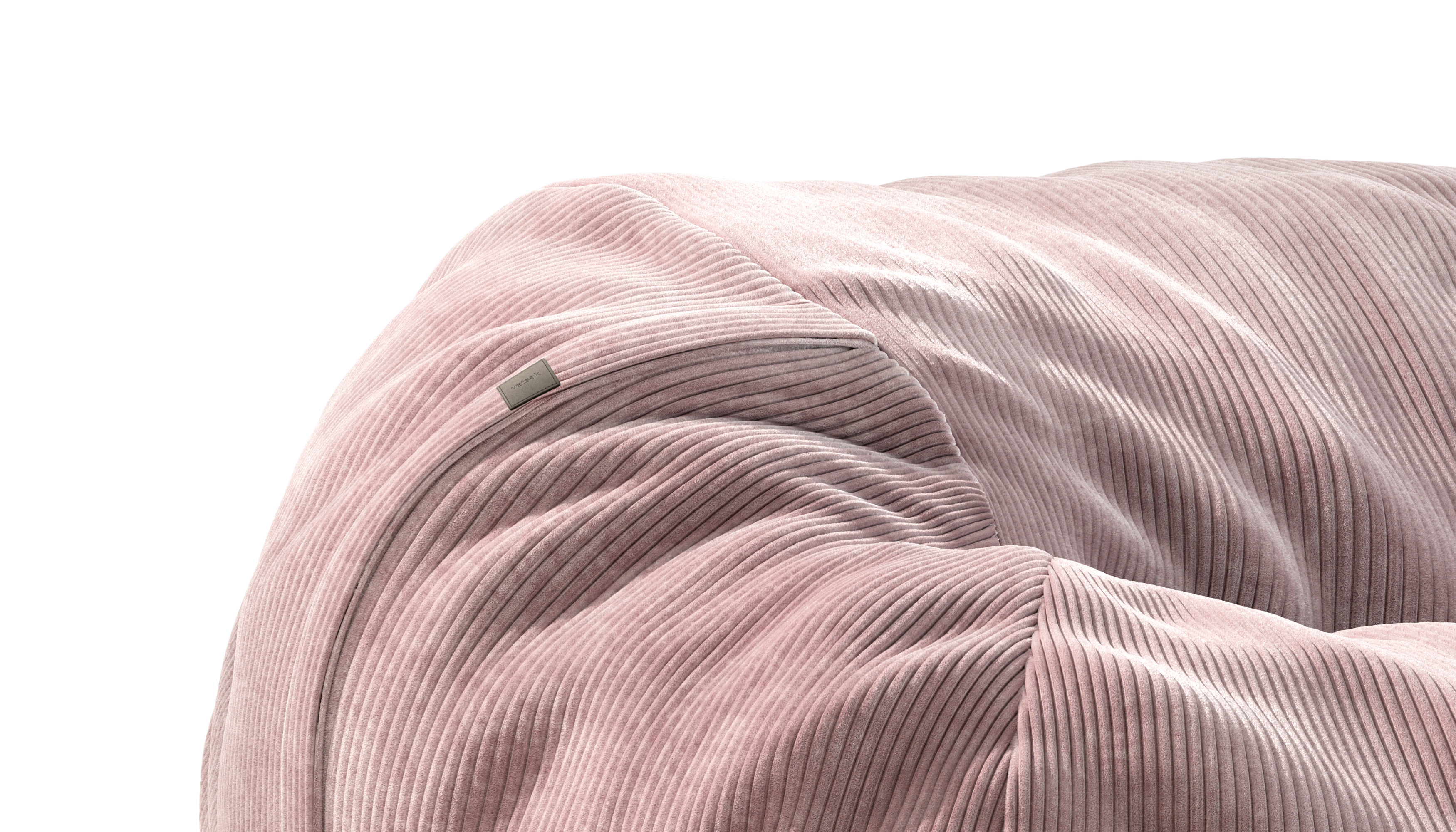 vetsak Beanbag Medium pouf Cord Velour Blossom seduta profonda
