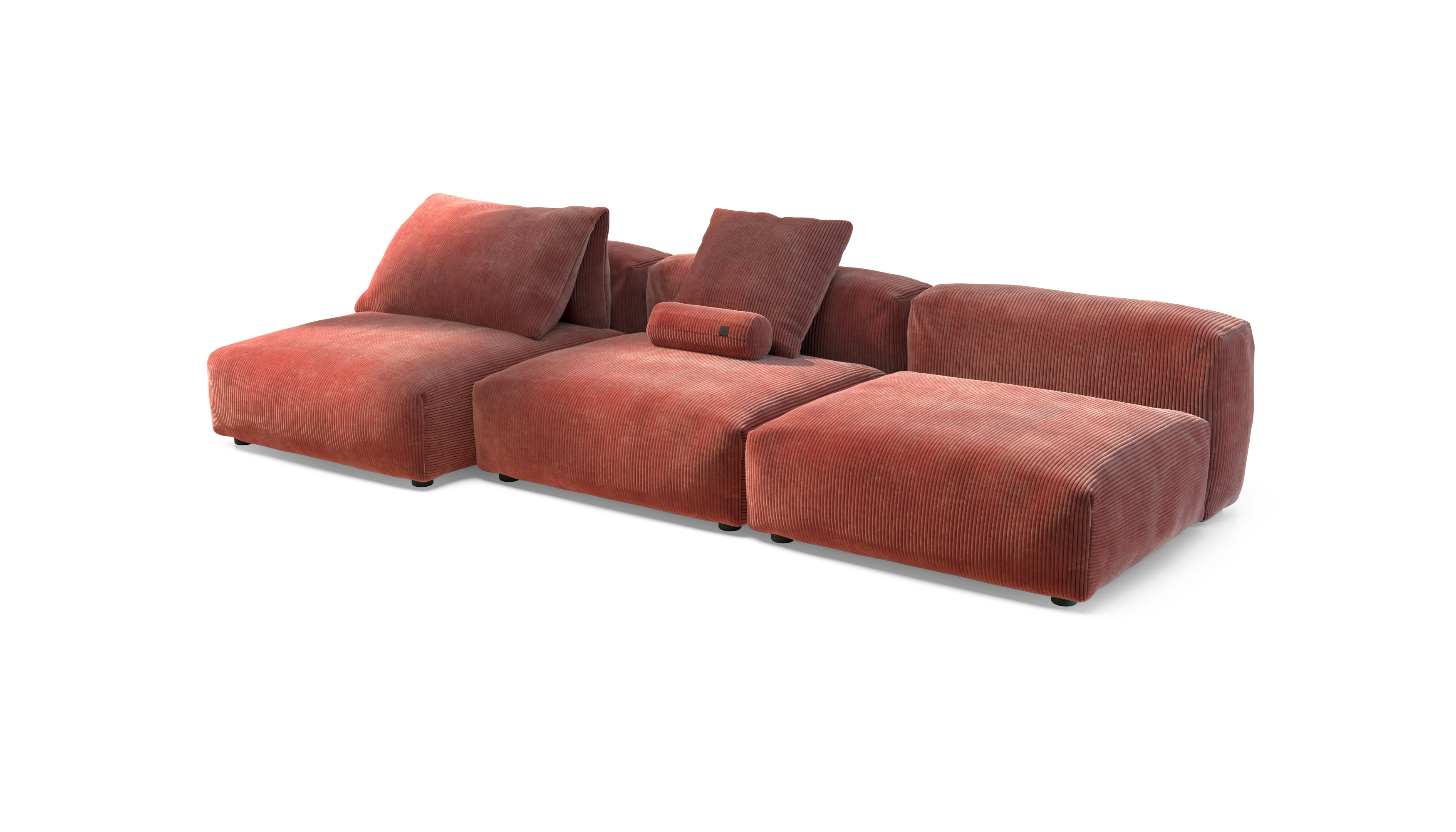 vetsak Sofa Set 04 divano 5 posti velluto mattone