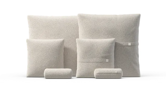vetsak Pillow Set 3 set cuscini nub crema 6 pezzi