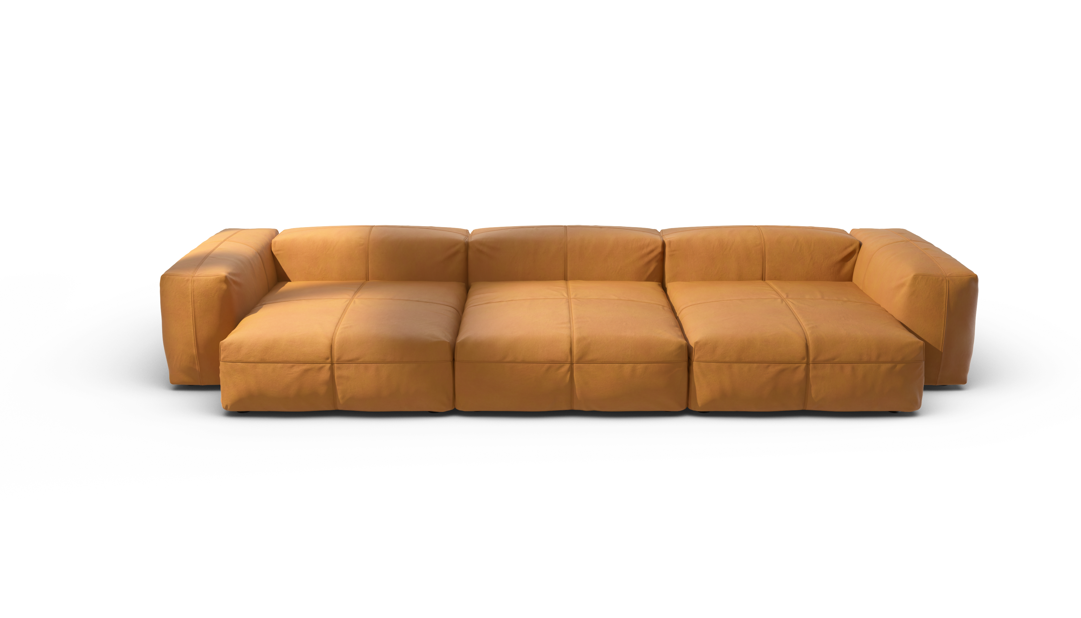 vetsak Sofa Set 05 divano pelle marrone 5 posti angolare