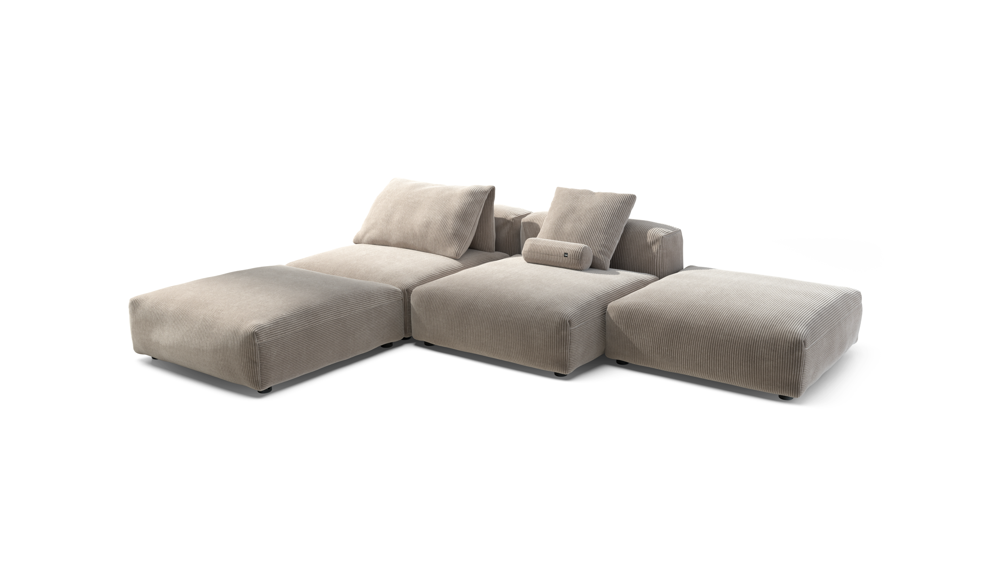 vetsak Sofa Set 08 divano cord velour platino 6 posti