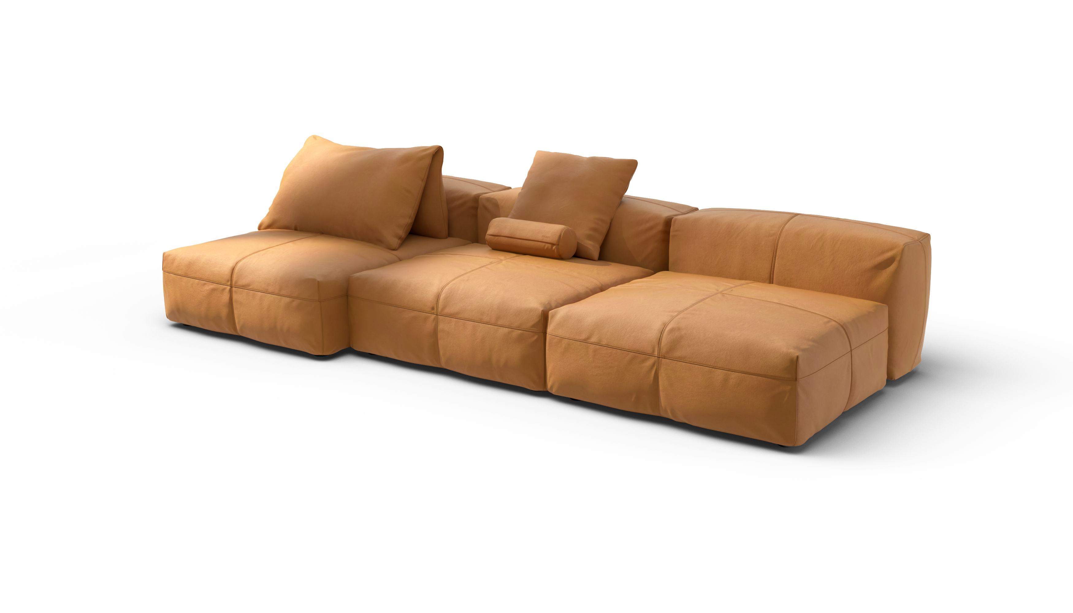 vetsak Sofa Set 04 divano 5 posti pelle marrone