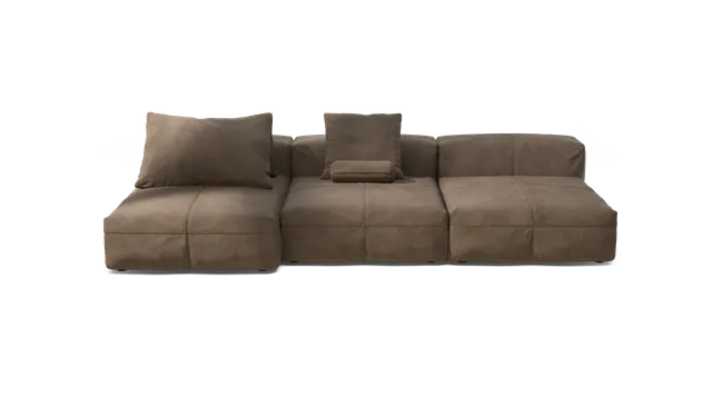 vetsak Sofa Set 04 divano in pelle cacao 315x136