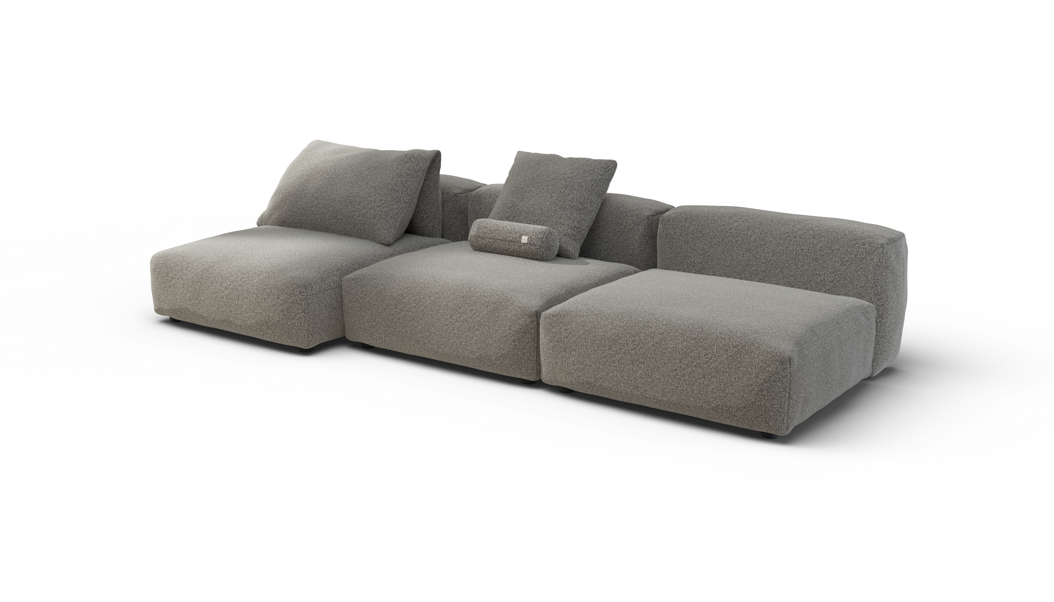 vetsak Set 04 divano modulare platino Pebble 5 posti