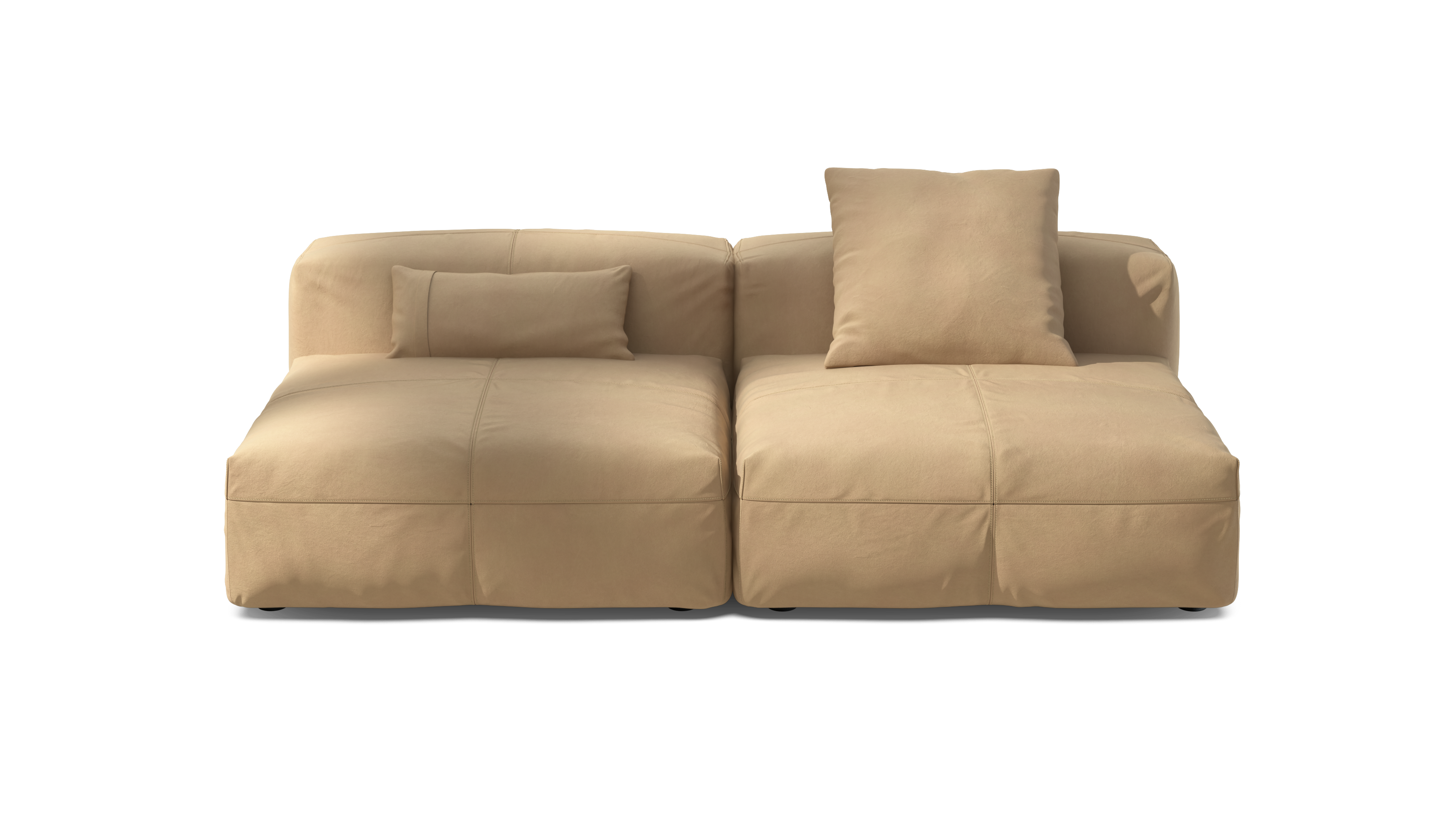vetsak Sofa Set 01 Large divano pelle beige 3,5 posti