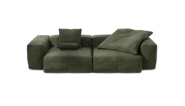 vetsak Sofa Set 02 Large divano modulare oliva pelle