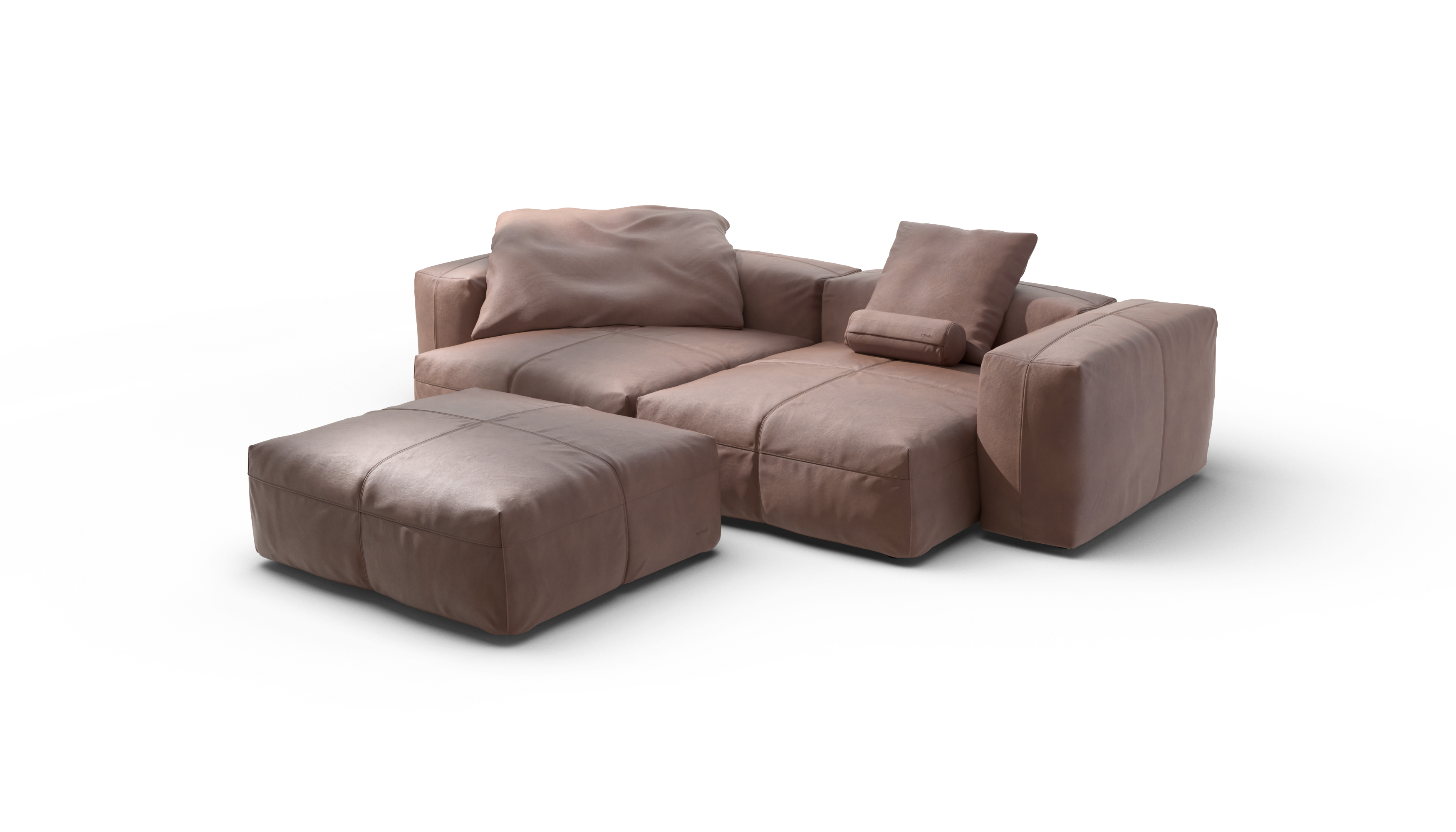 vetsak Sofa Set 03 divano modulare pelle stone 272x220