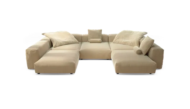Vetsak Sofa Set 06 divano modulare crema suave 7 posti