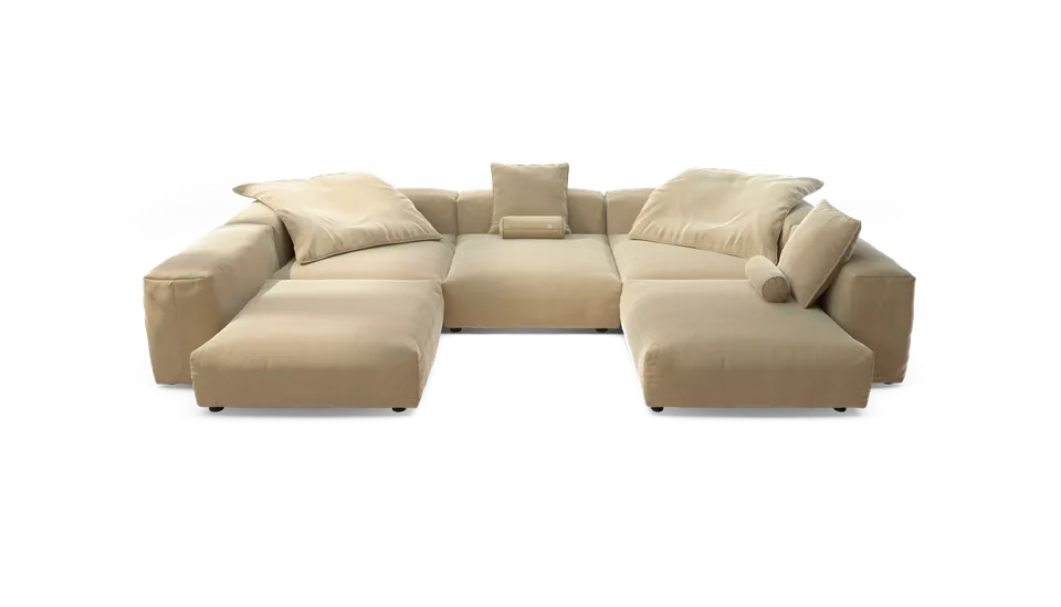 Vetsak Sofa Set 06 divano modulare crema suave 7 posti