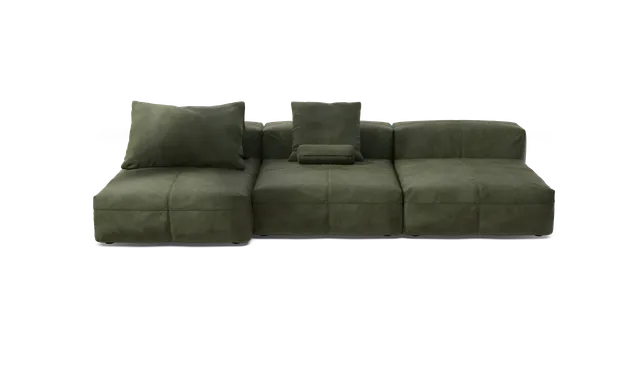 vetsak Sofa Set 04 divano modulare pelle oliva