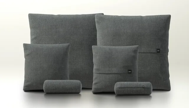 vetsak Pillow Set 3 set cuscini grigio scuro Pique