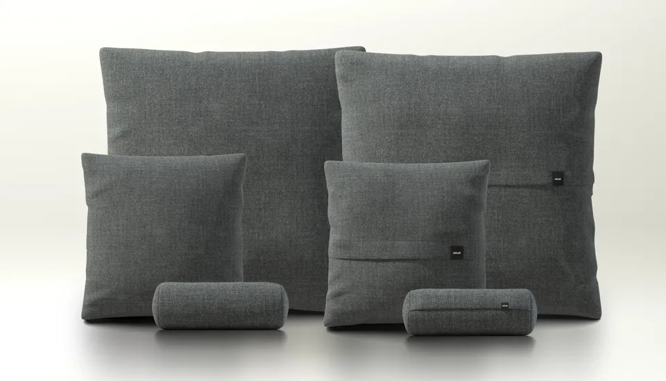 vetsak Pillow Set 3 set cuscini grigio scuro Pique