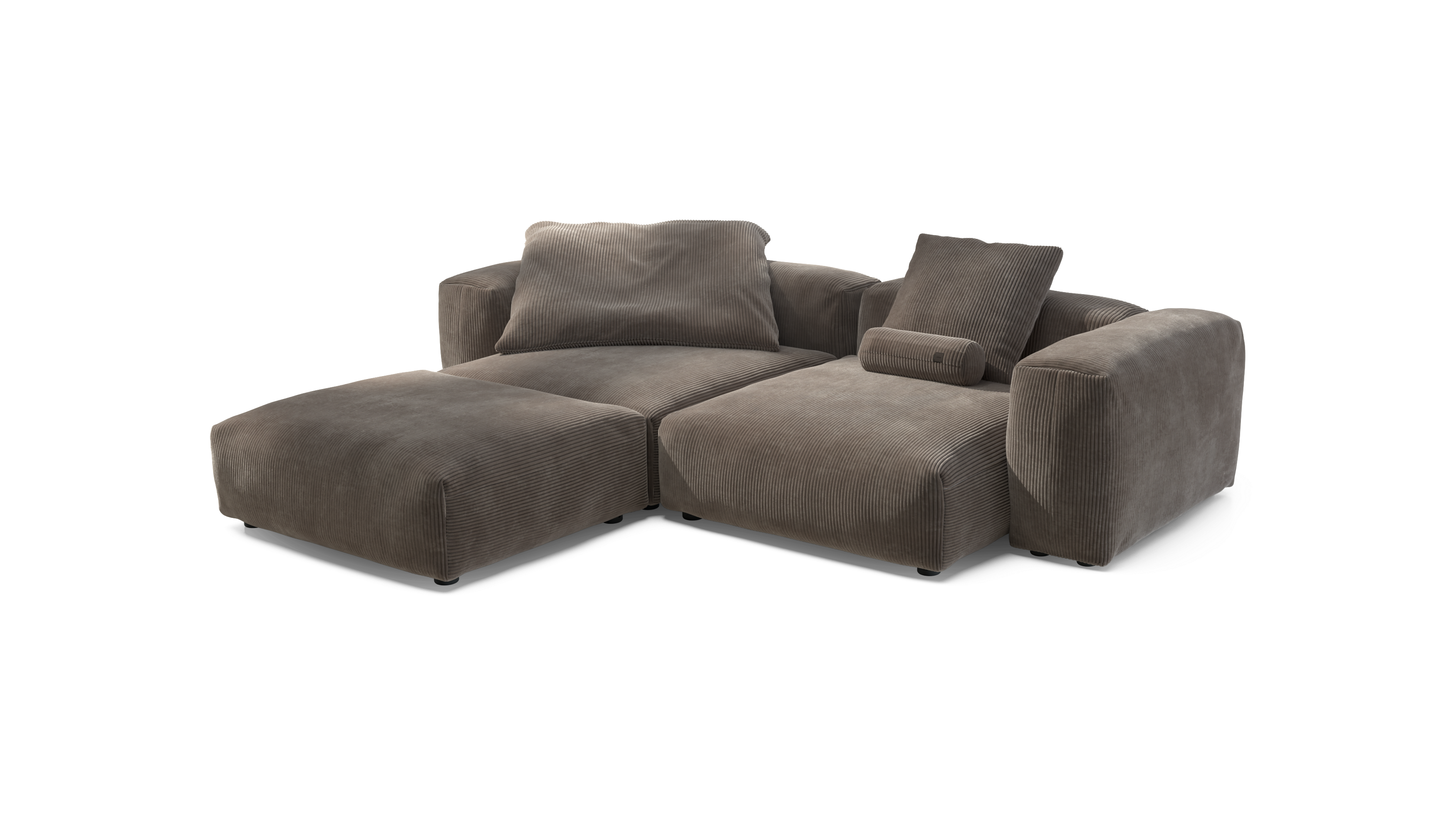vetsak Set 03 divano modulare mocha velluto 3,5 posti