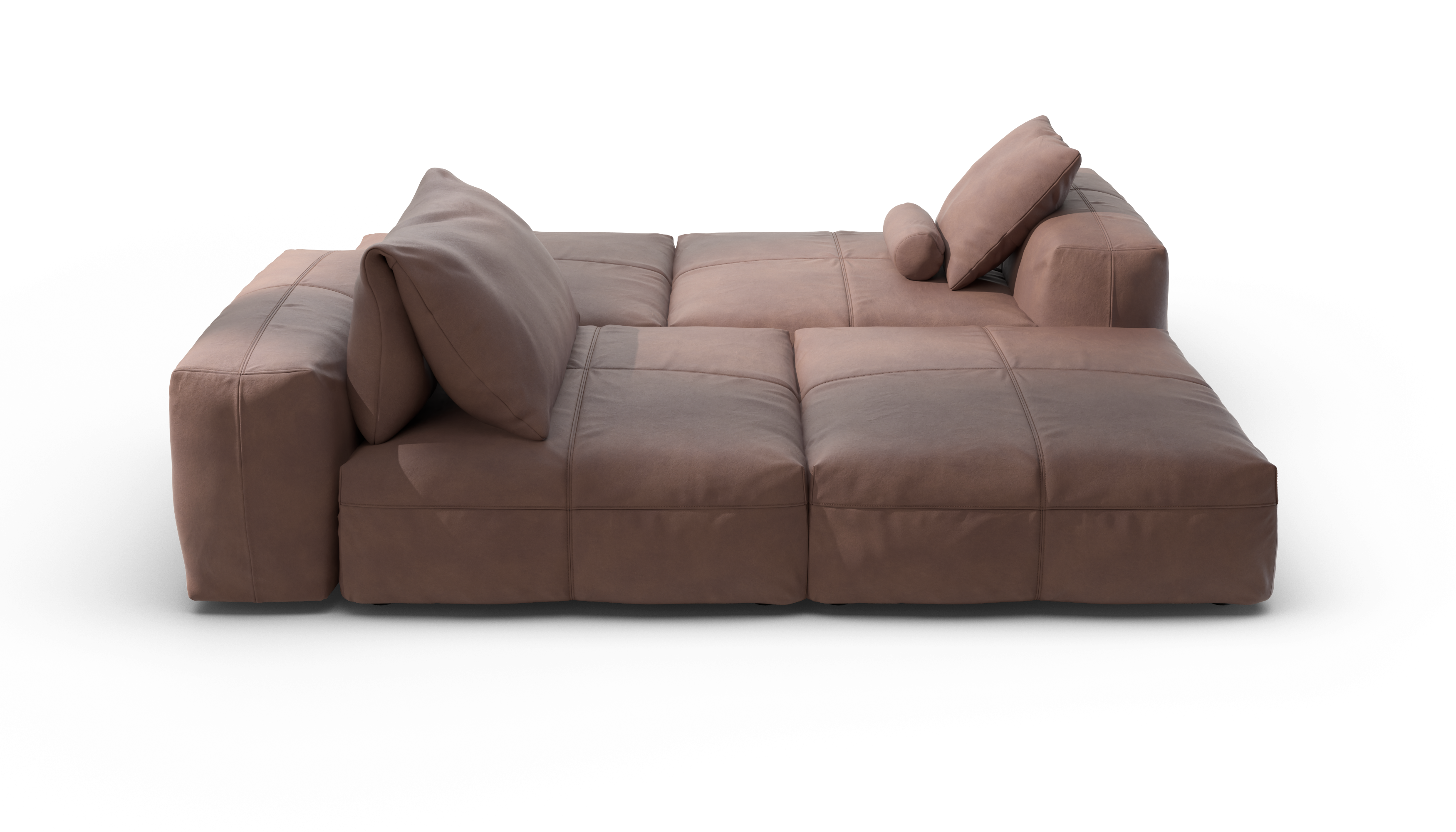 vetsak Sofa Set 08 Daybed divano modulare pelle stone 6 posti