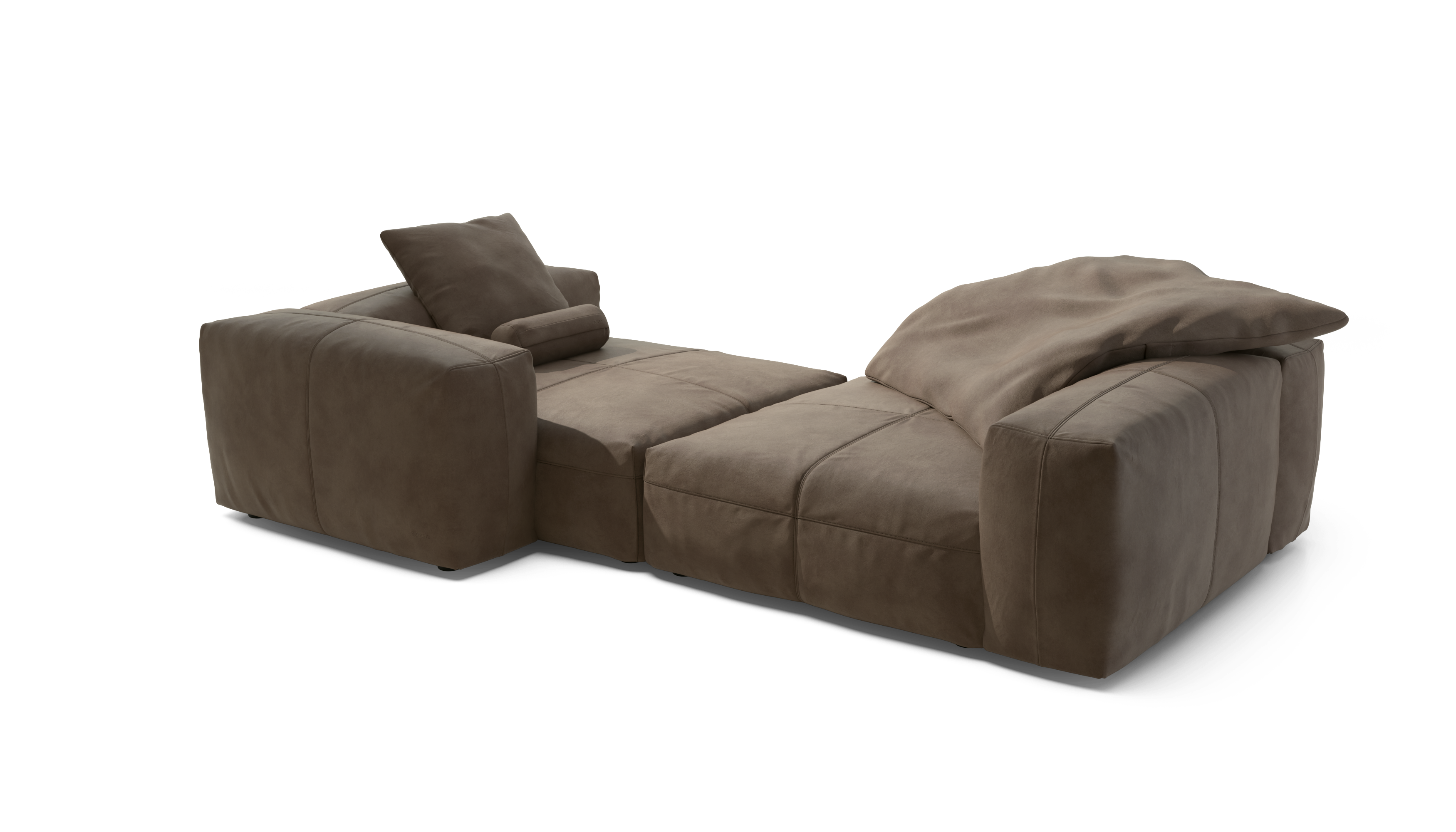 vetsak Sofa Set 02 XLarge divano pelle cacao 272x136 cm