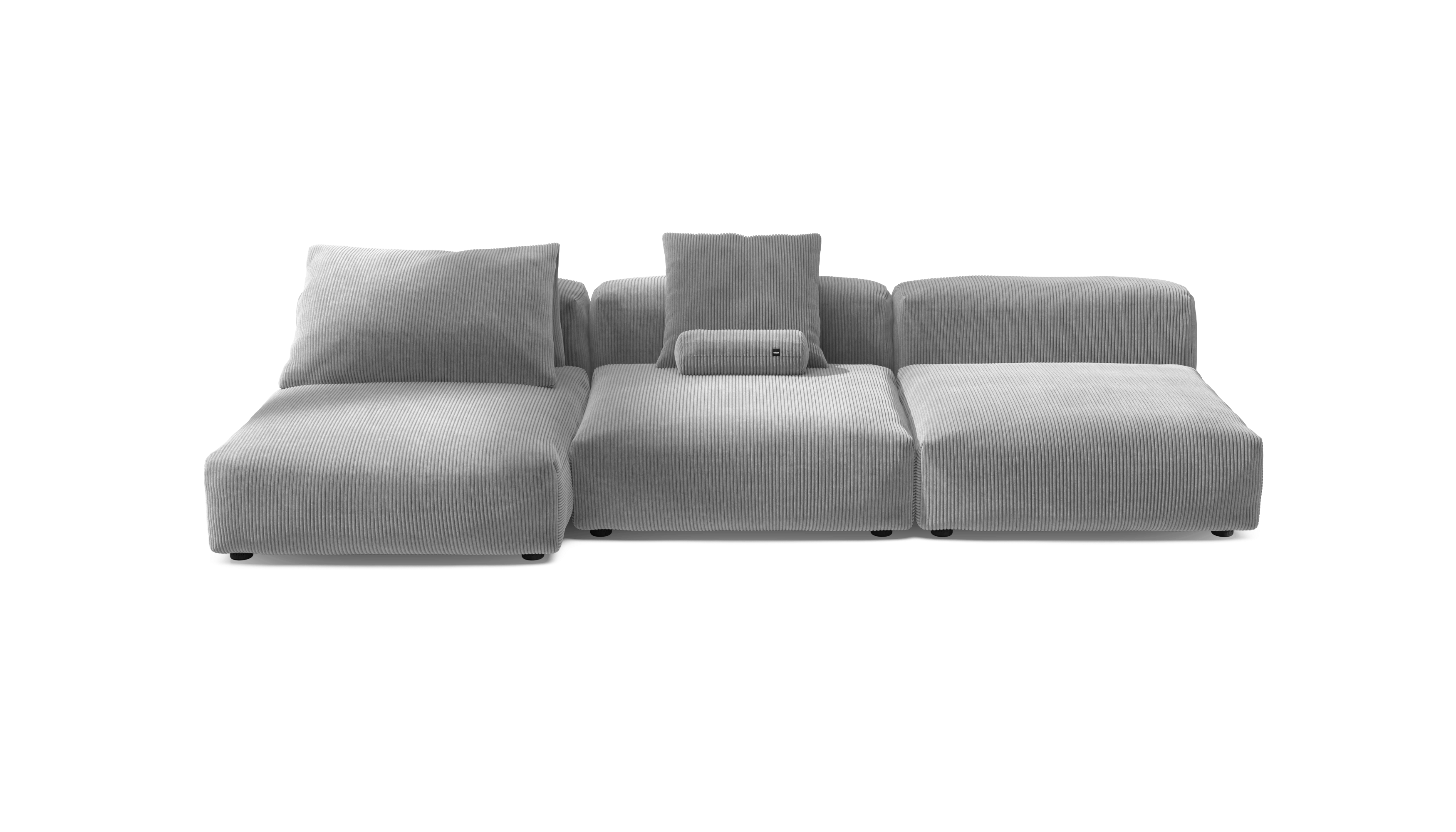 vetsak Sofa Set 04 divano modulare Cord Velour Grey