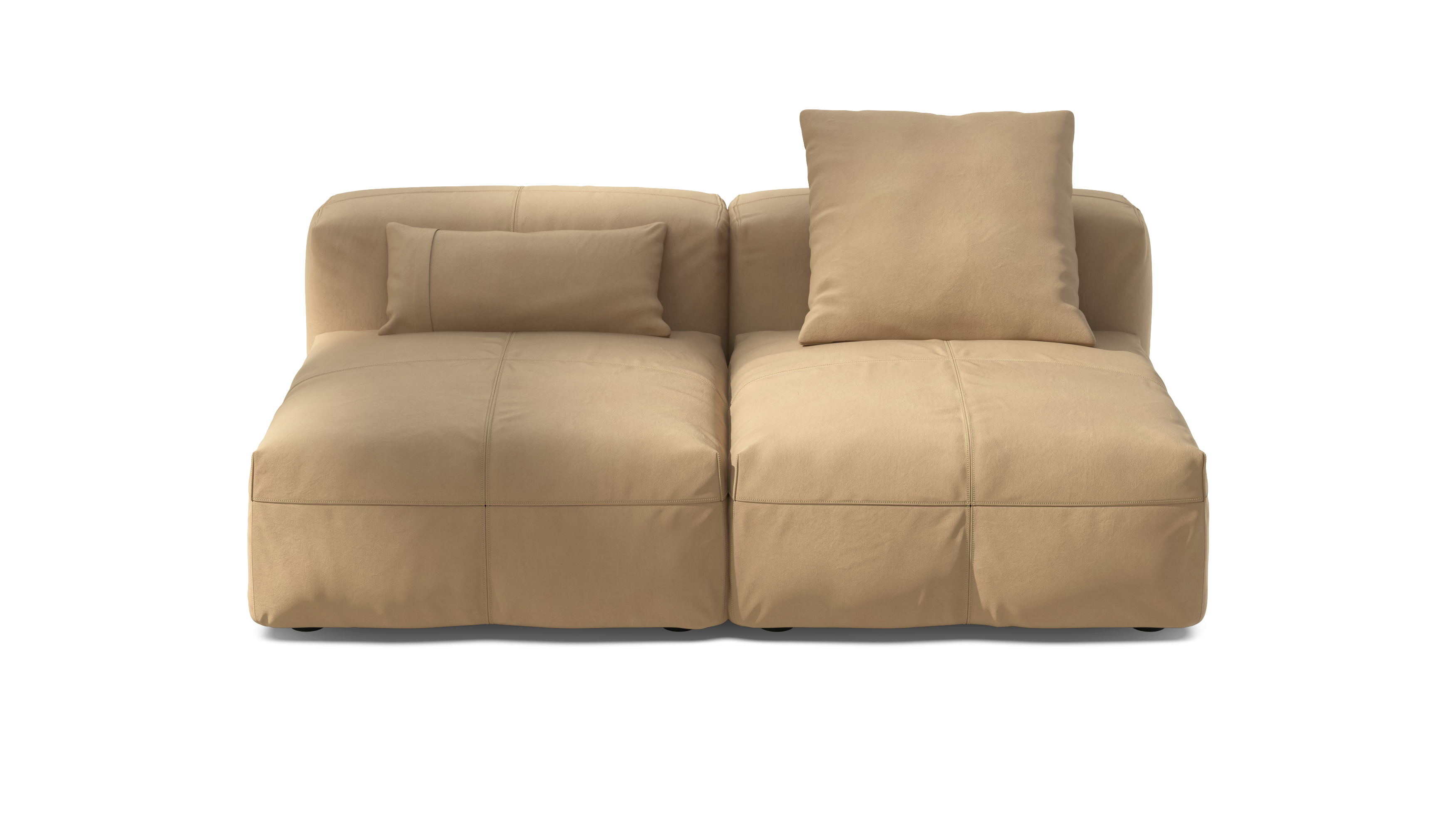 Vetsak Sofa Set 01 Medium divano beige pelle modulare