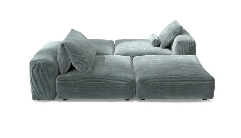 vetsak Sofa Set 08 Daybed divano modulare Cord Mint 6 posti