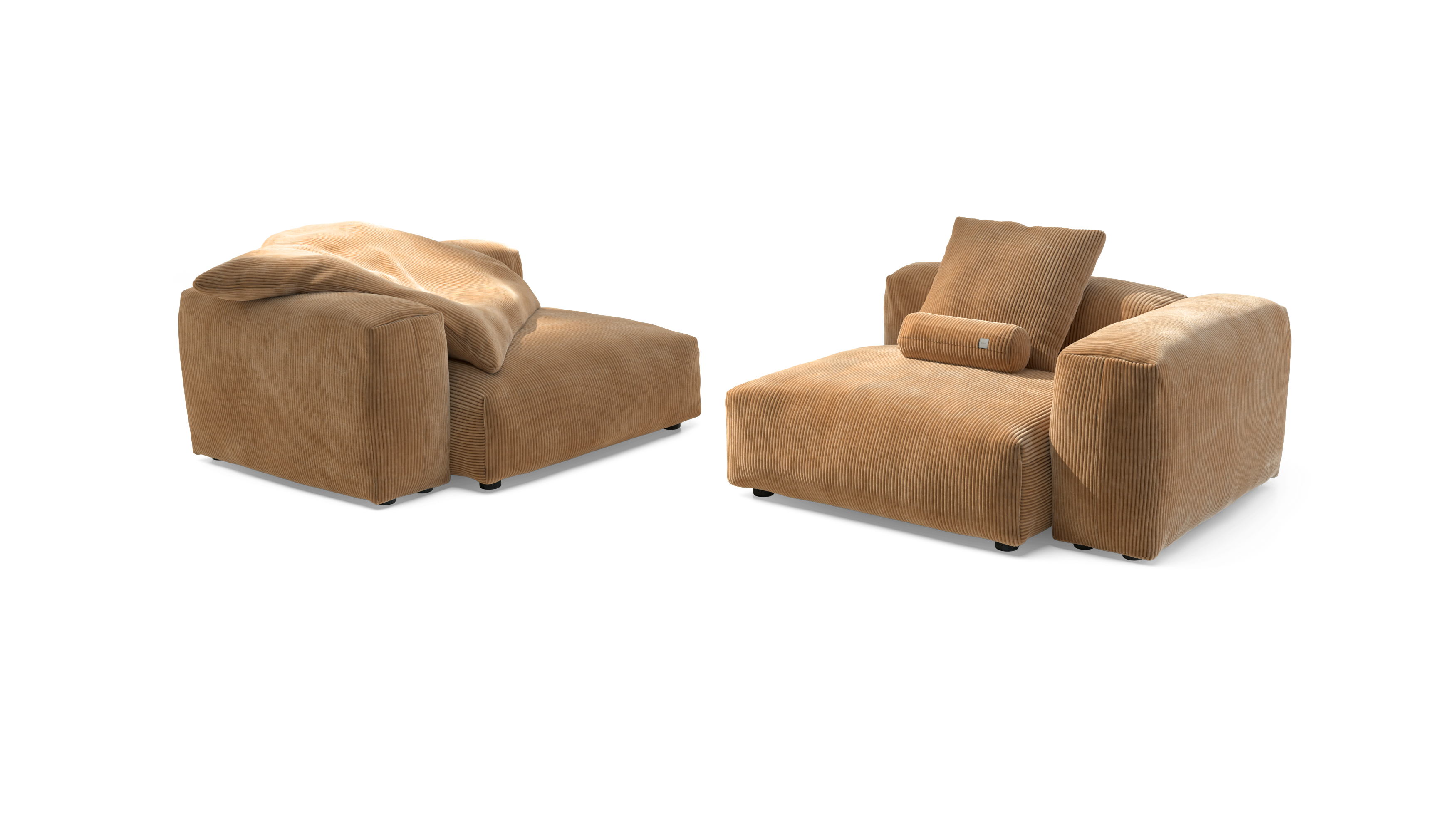 vetsak Sofa Set 02 Large divano modulare Camel 272x115 3,5 posti