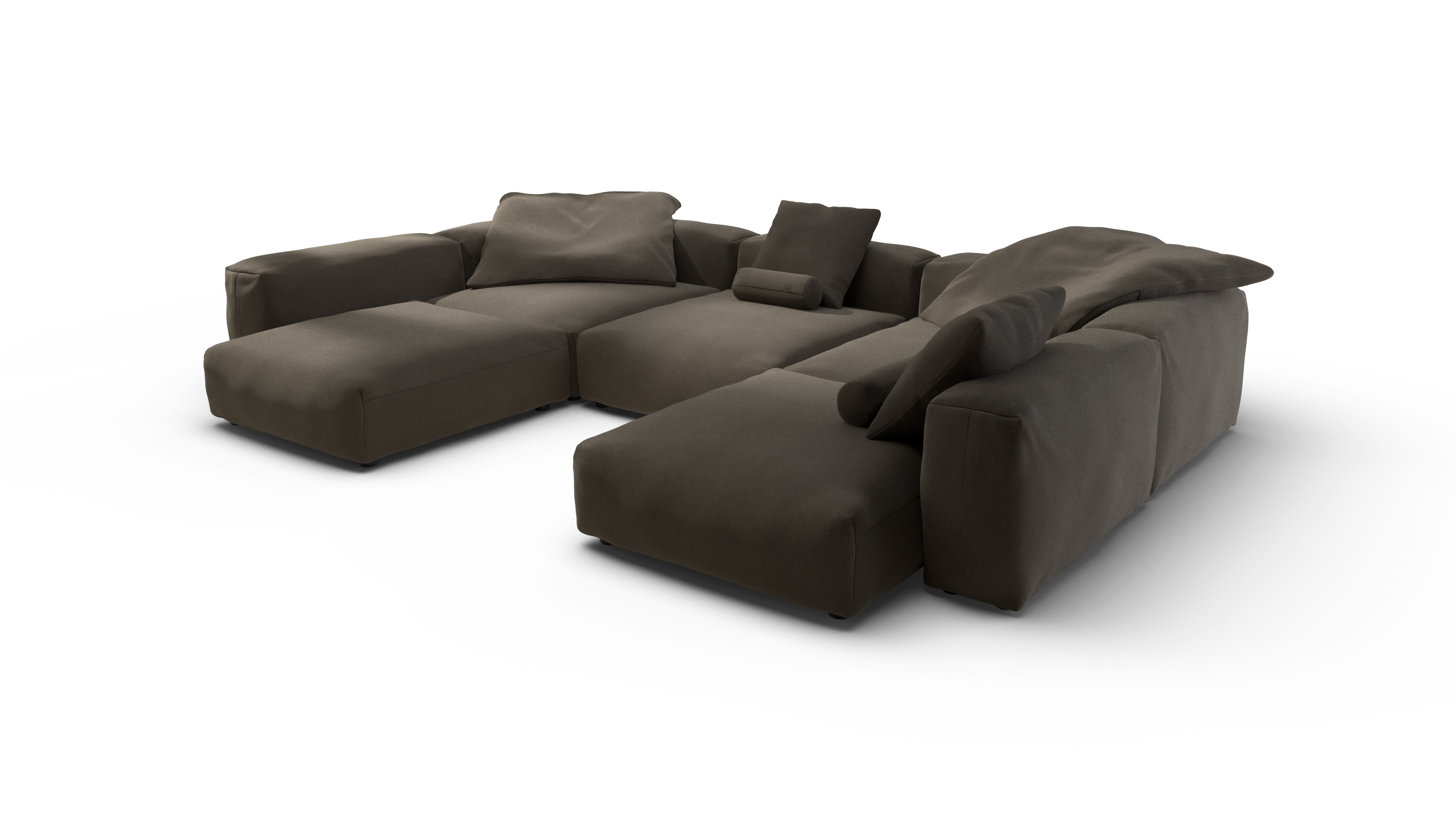 vetsak Sofa Set 06 divano modulare breeze marrone 6,5 posti