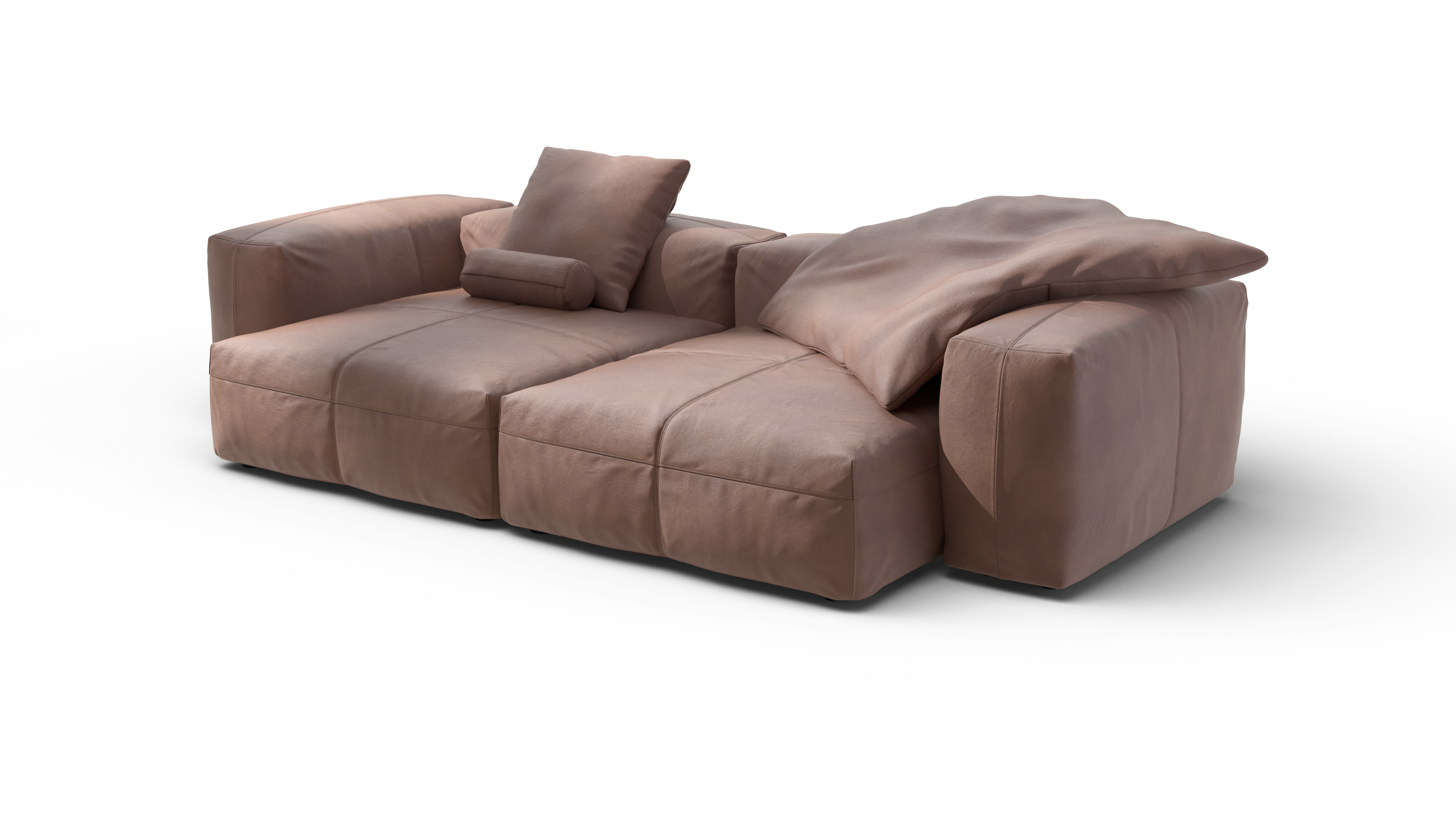 vetsak Sofa Set 02 XLarge divano modulare pelle Stone
