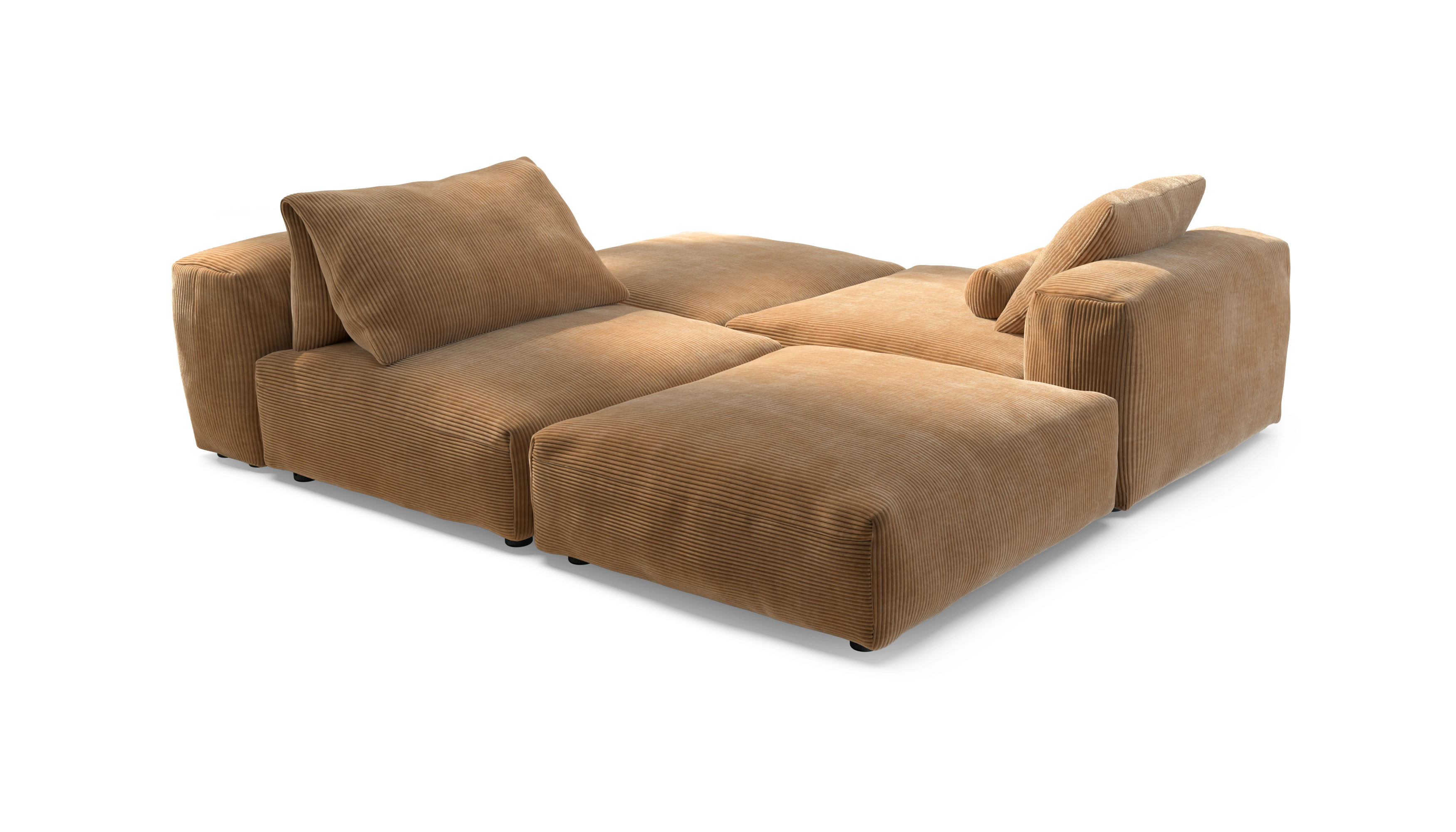 Vetsak Sofa Set 08 Daybed divano 6 posti velluto camel