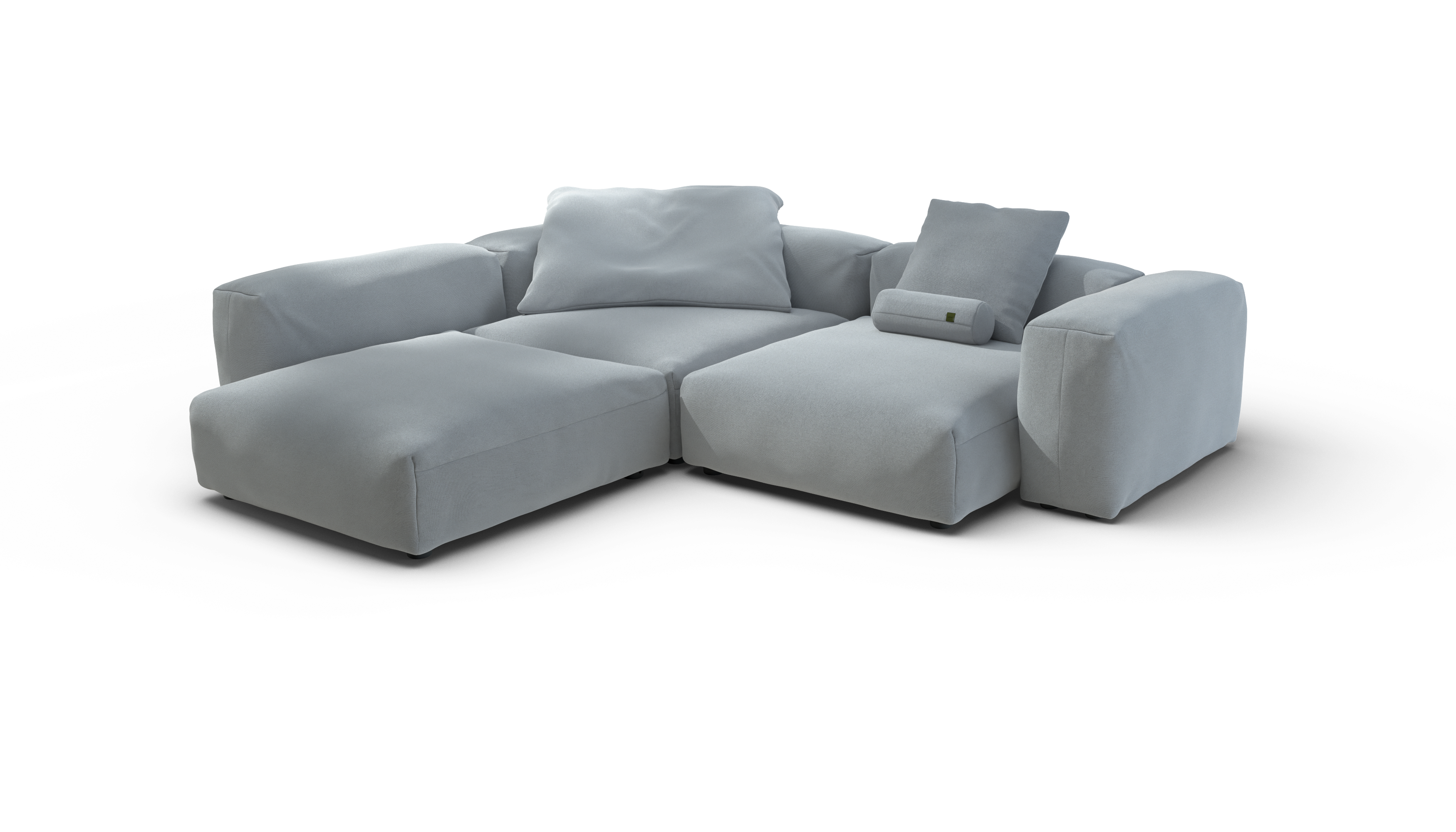 vetsak Sofa Set 05 divano angolare piqué turchese 377cm 5 posti